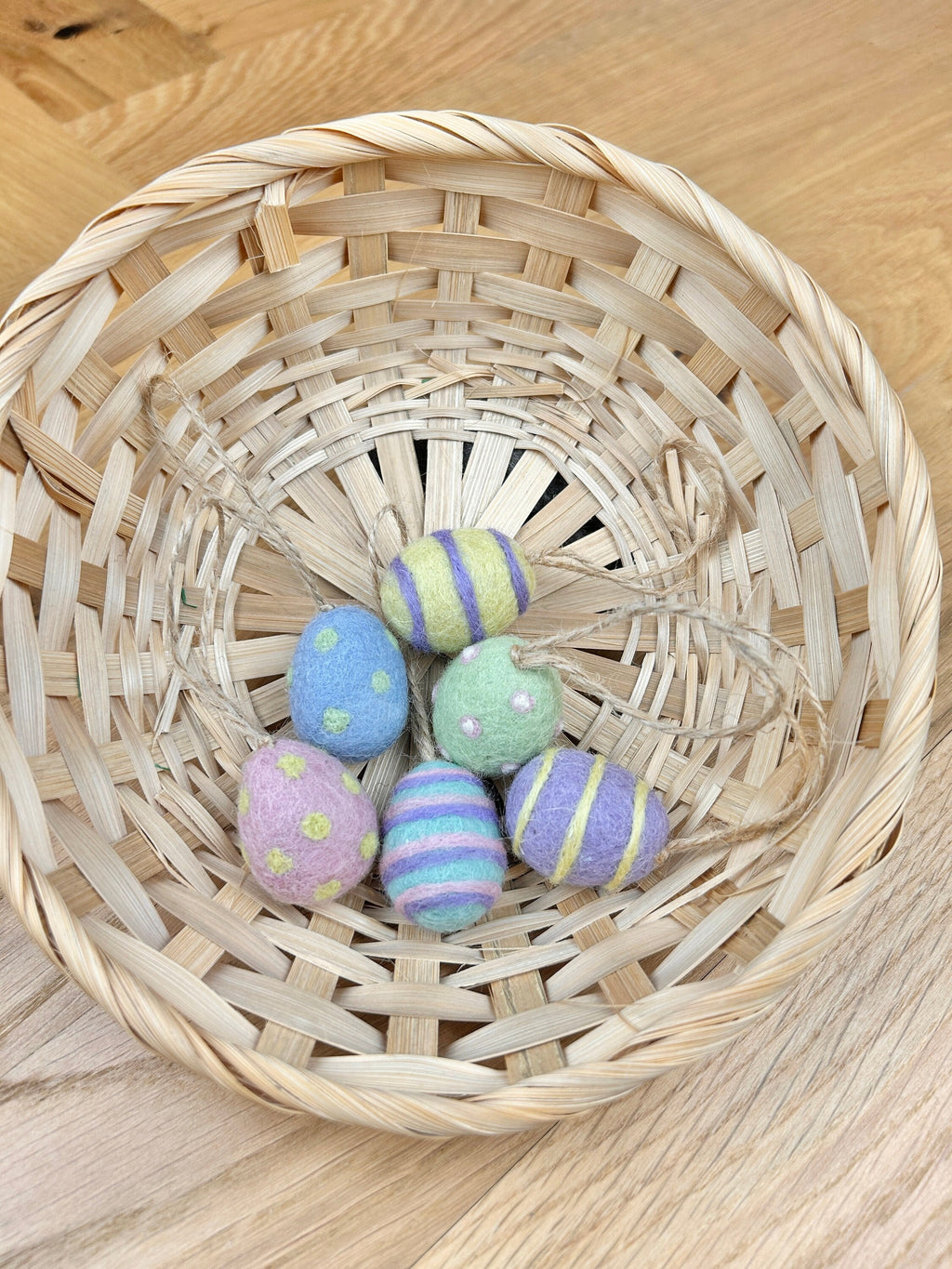 6er Set Ostereier aus Filz I Osterschmuck I Osterdeko I Osterhase I Osterstrauß I Filzeier I Pastellfarbene Ostereier I Ostern I