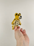 Niedliche Fingerpuppe Leopard aus Filz I Fingerspiel I Wildtiere I Spielzeug Montessori I Geschichten erzählen I Dschungel