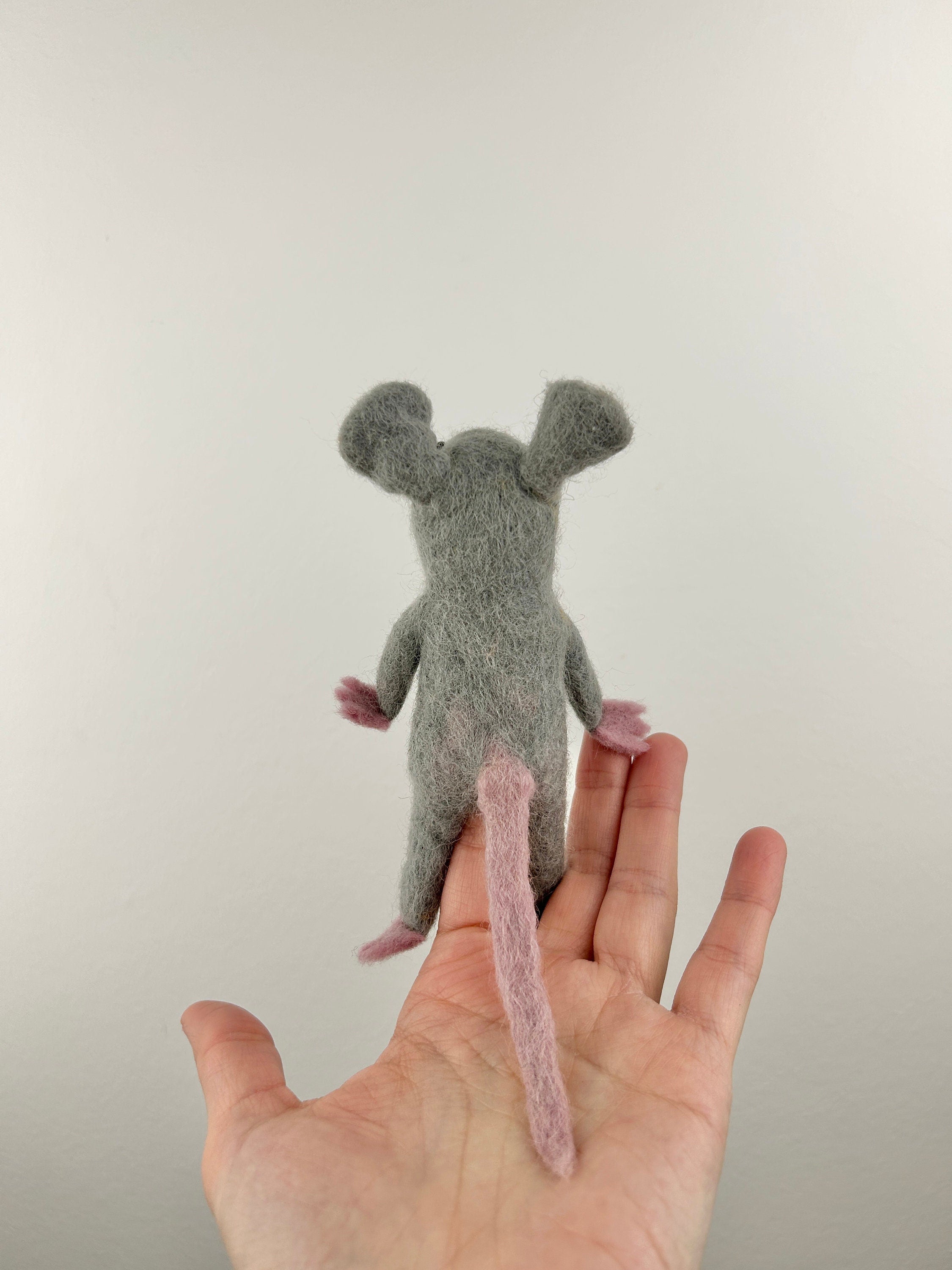 Niedliche Fingerpuppe Maus aus Filz I Fingerspiel I Bauernhoftier I Filzmaus I Spielzeug Montessori I Geschichten erzählen