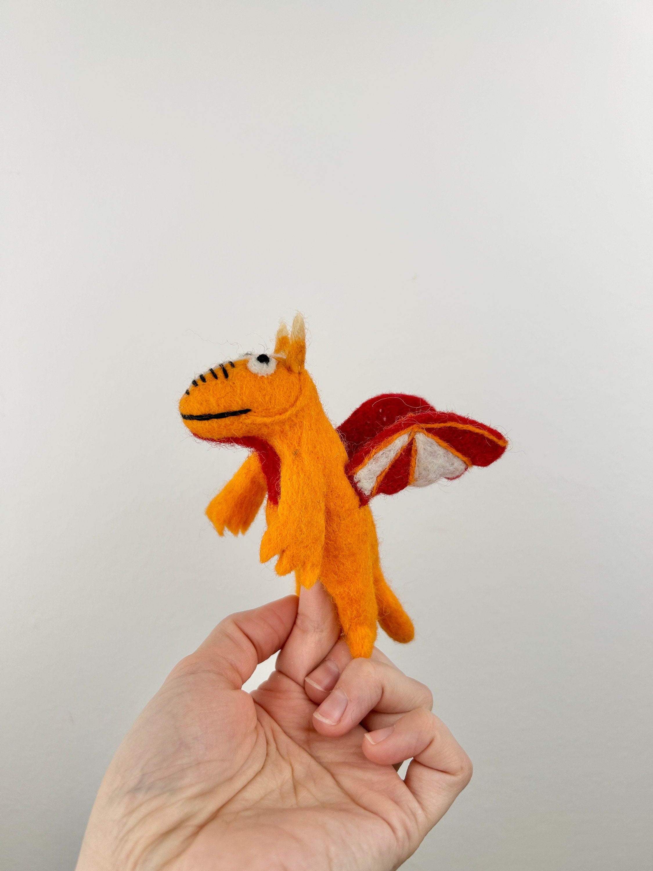 Niedliche Fingerpuppe Monster aus Filz I Fingerspiel I Drache I süßes Monster I Spielzeug Montessori I Geschichten erzählen