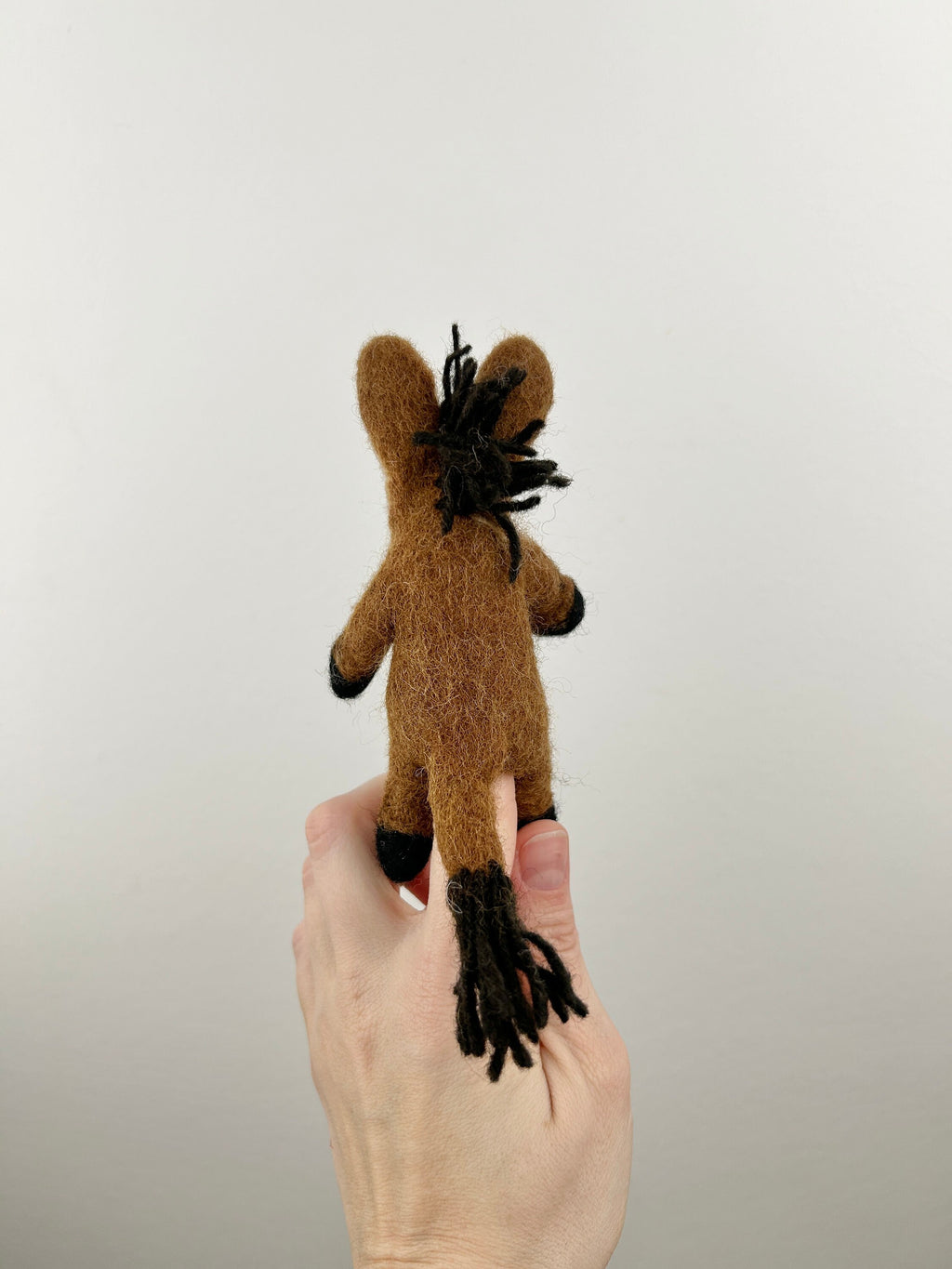 Niedliche Fingerpuppe Pferd aus Filz I Fingerspiel I Bauernhoftier I Pferd I Spielzeug Montessori I Geschichten erzählen