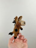 Niedliche Fingerpuppe Pferd aus Filz I Fingerspiel I Bauernhoftier I Pferd I Spielzeug Montessori I Geschichten erzählen
