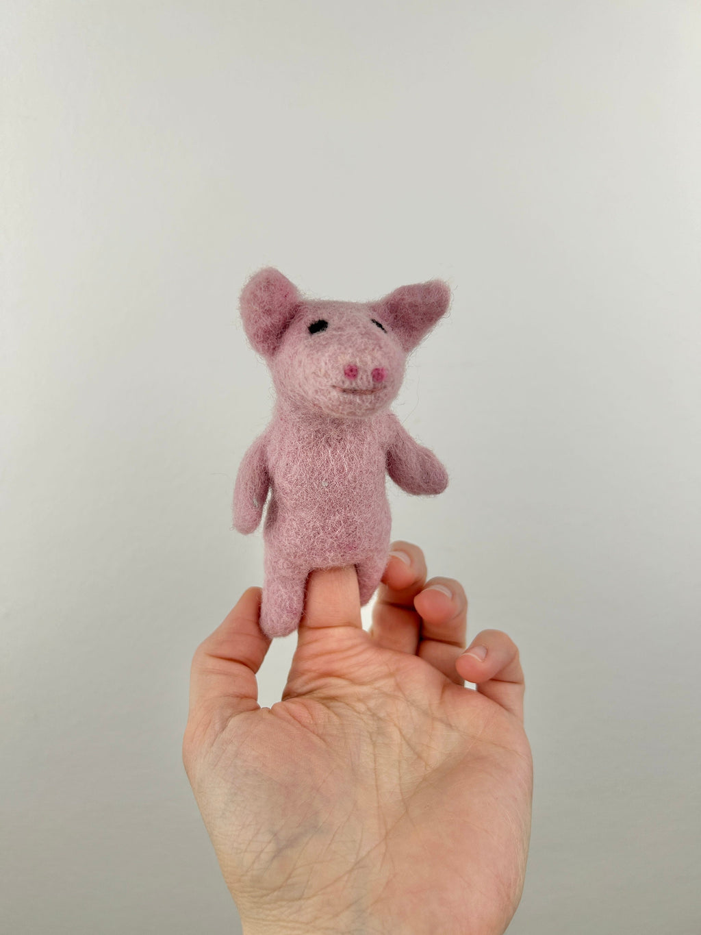 Niedliche Fingerpuppe Schwein aus Filz I Fingerspiel I Bauernhoftier I Pferd I Spielzeug Montessori I Geschichten erzählen