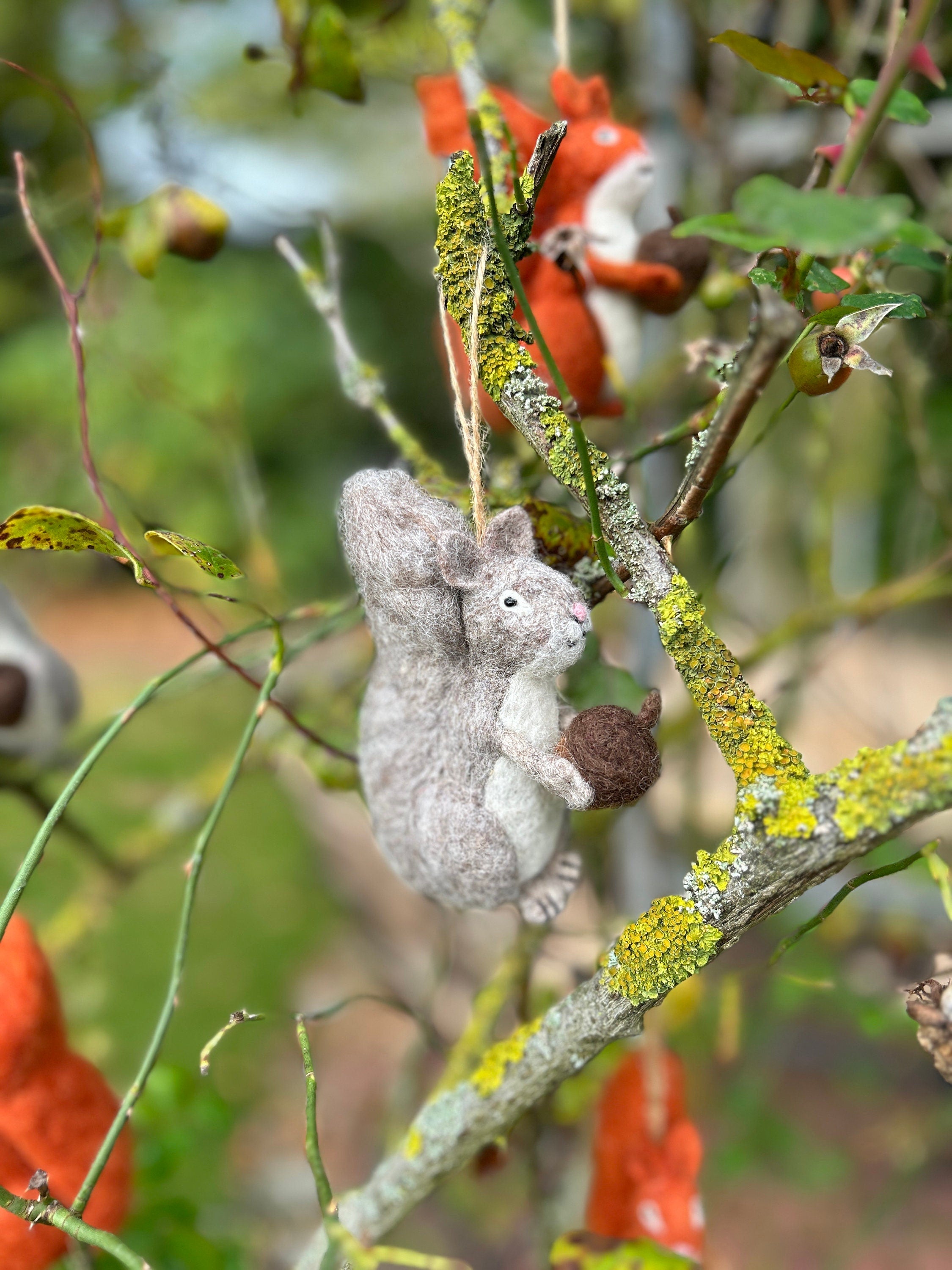 Anhänger Eichhörnchen I Deko aus Filz I Winter I Weihnachtsbaum I Herbstdeko I Anhänger aus Filz I Waldtiere
