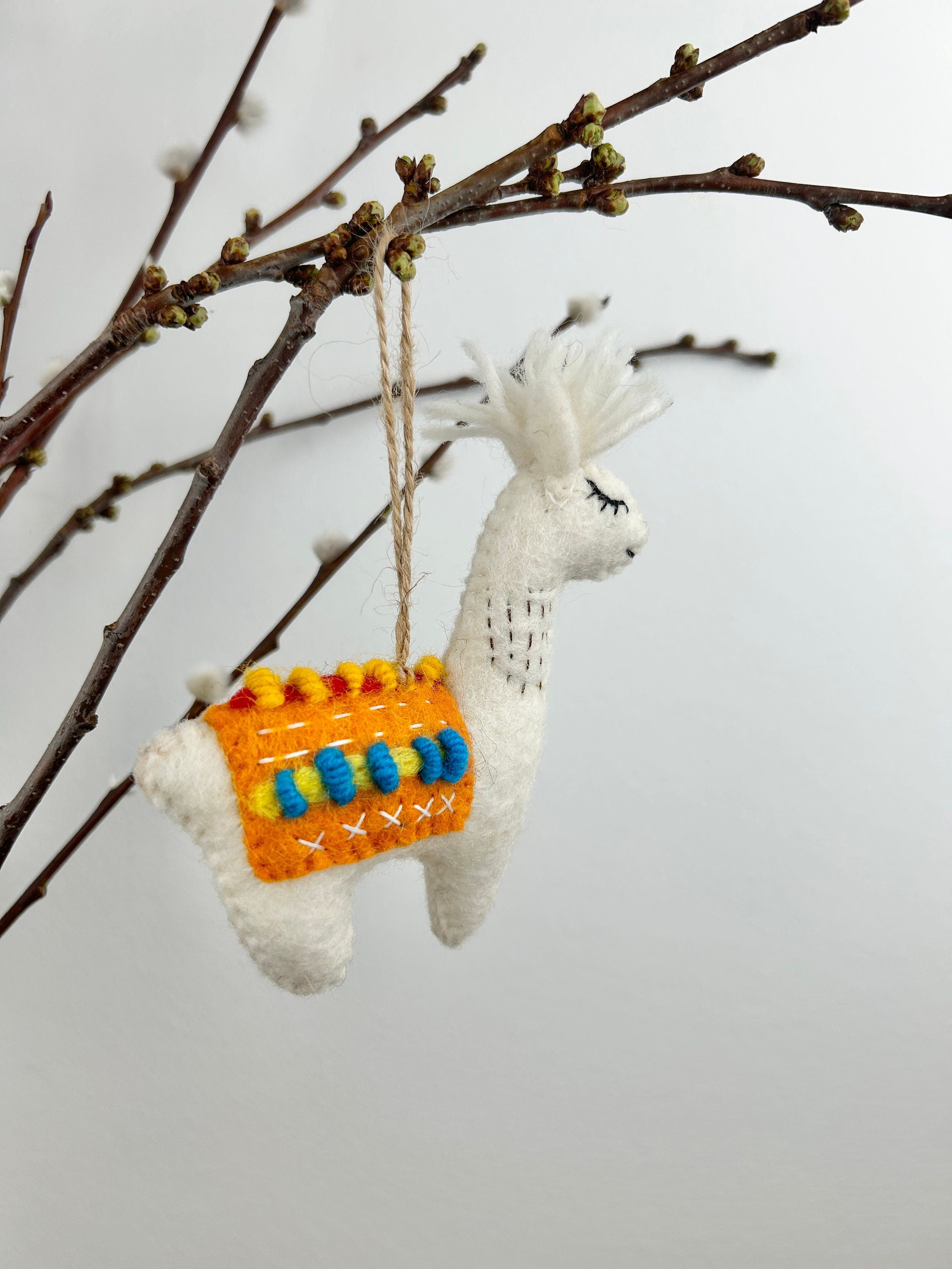 Anhänger Lama I Weihnachten Filz I Osteranhänger I Christbaumschmuck I Weihnachtsdeko I Winter Weihnachtsbaum I Weihnachtslama I Alpaka