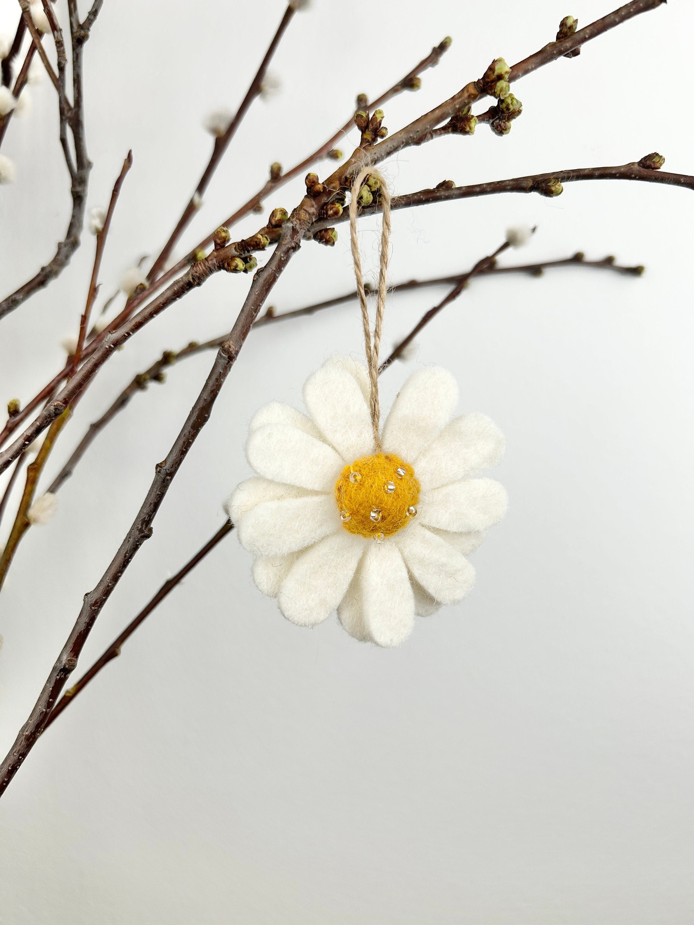 Anhänger Margerite I Osterschmuck I Osterdeko I Christbaumschmuck Weihnachtsdeko I Winter Weihnachtsbaum I Frühlingsdeko I Blumendekoration