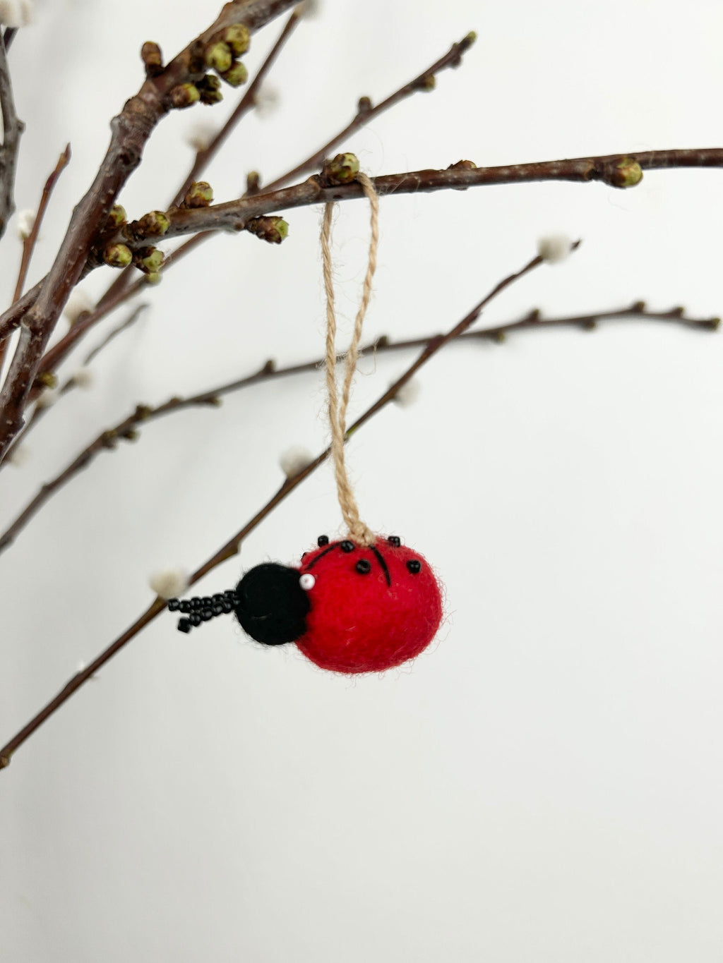 Filz Anhänger Marienkäfer I Frühling I Insekt I Osterdeko, Osterstrauß, Frühlingsdeko, Sommerdeko