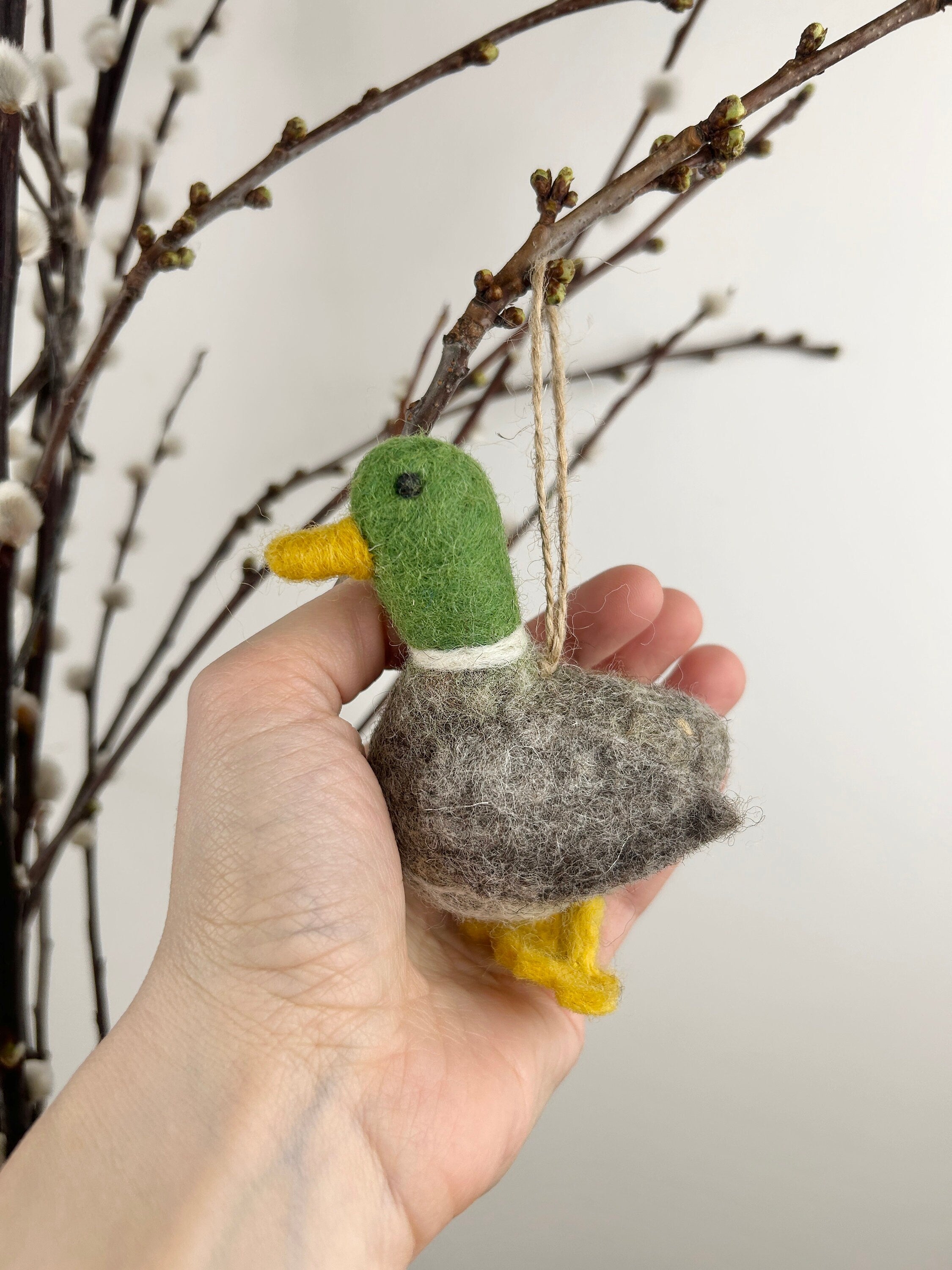 Anhänger Ente I Osterschmuck I Osterdeko I I Osterstrauß I Filzdeko Ostern I Erpel aus Filz I Frühling I Entendeko I Stockente