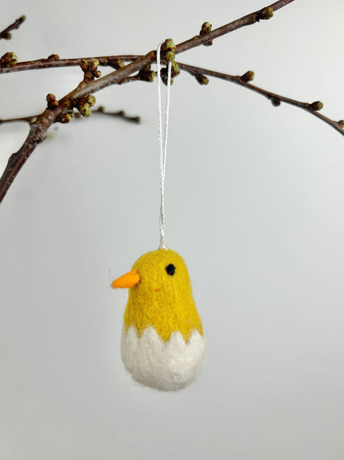 Anhänger Küken I Küken aus Filz I Osterschmuck I Osterdeko I I Osterstrauß I Filzdeko Ostern I Osterei I Frühling I Kükendeko I Filz
