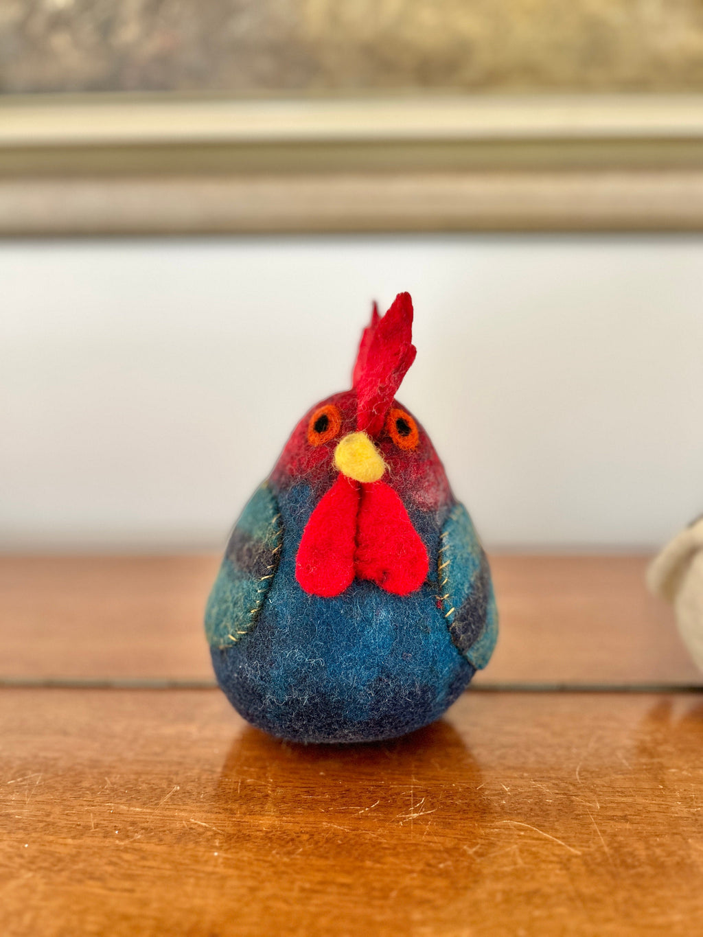Gefilzter Hahn I handgemachte Wohndeko I Filzdekoration Huhn I Bauernhoftier I Frühlingsdeko I Osterdeko