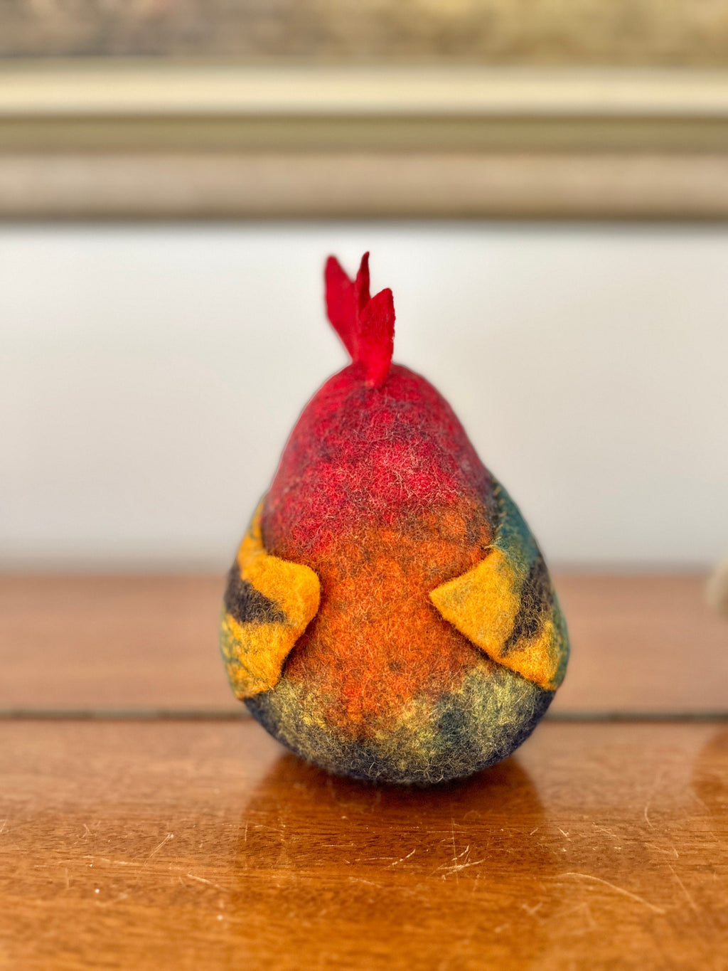 Gefilzter Hahn I handgemachte Wohndeko I Filzdekoration Huhn I Bauernhoftier I Frühlingsdeko I Osterdeko