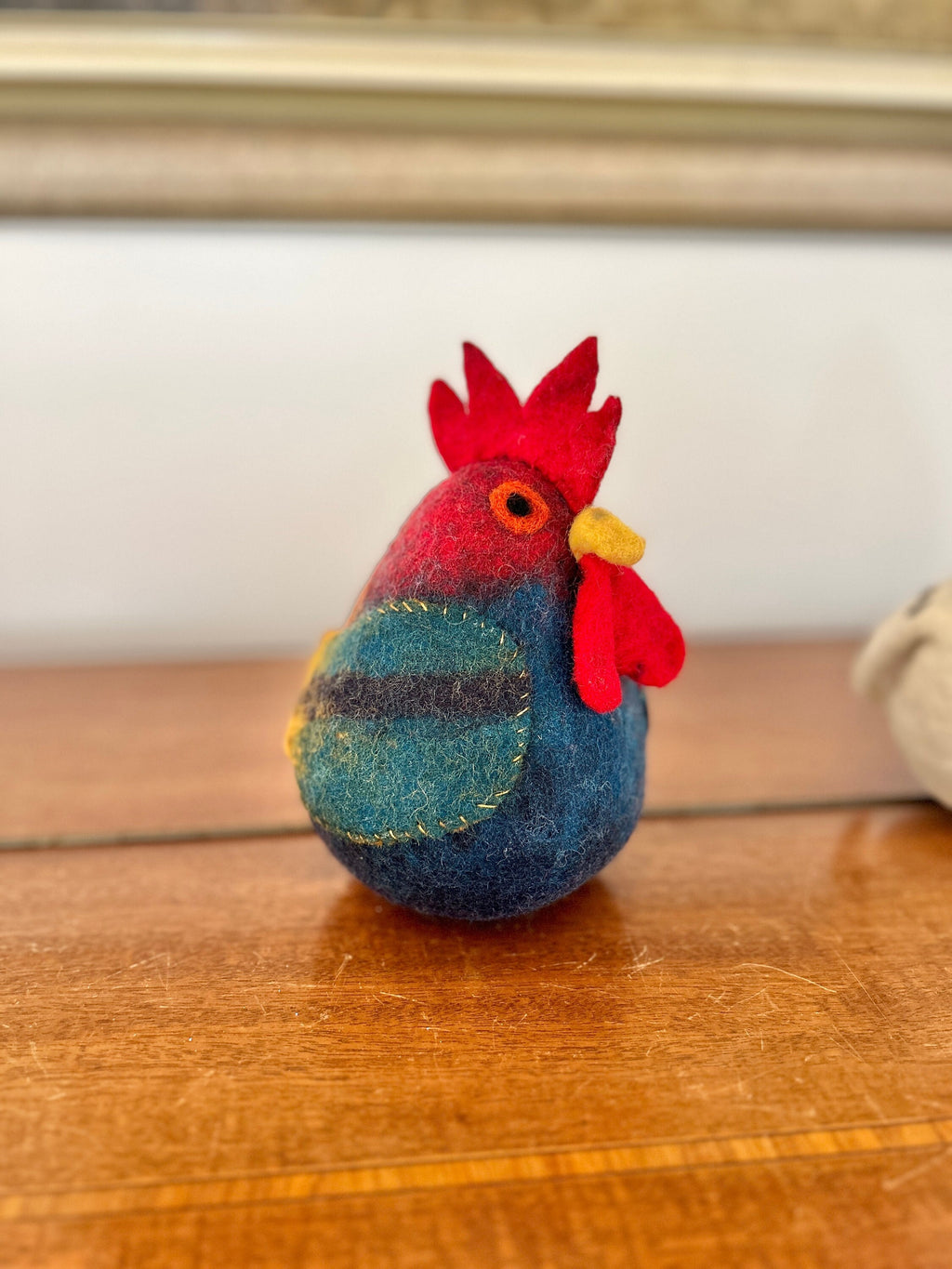 Gefilzter Hahn I handgemachte Wohndeko I Filzdekoration Huhn I Bauernhoftier I Frühlingsdeko I Osterdeko
