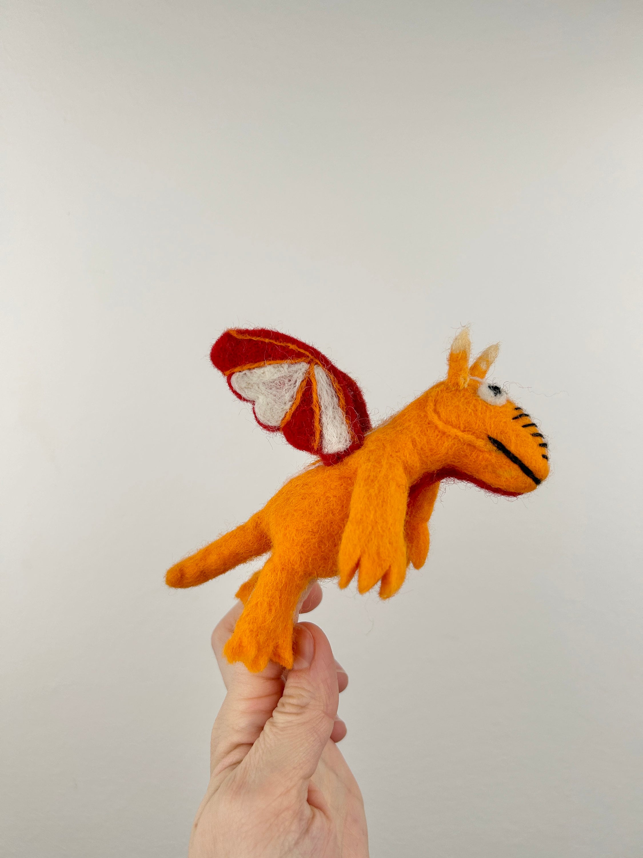 Niedliche Fingerpuppe Monster aus Filz I Fingerspiel I Drache I süßes Monster I Spielzeug Montessori I Geschichten erzählen
