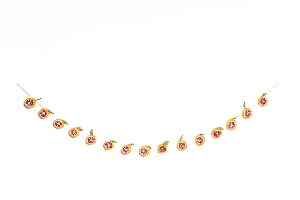 Weihnachtsgirlande Orangen I aus Filz handgemacht I Weihnachtsdeko I Christmas