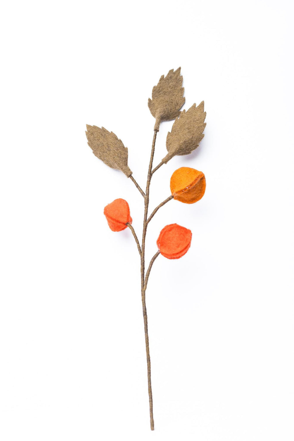 Physalis I Beerenzweig orange I handgefilzter Zweig I Dekoration I Blumenstrauß I