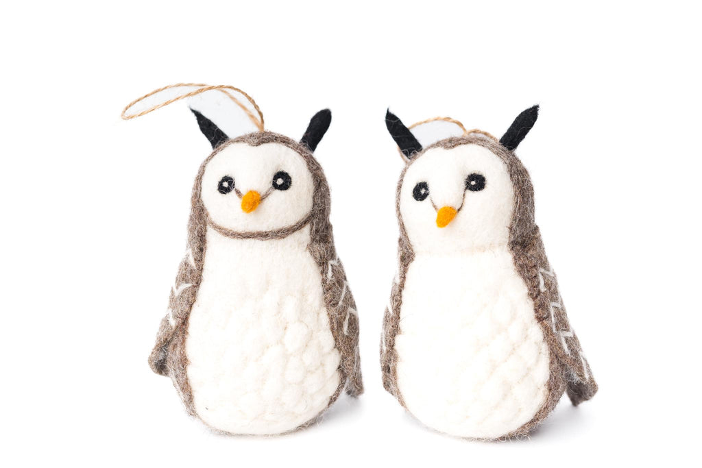 Anhänger Weihnachtseule I Deko aus Filz I Winter I Weihnachtsbaum I Herbstdeko I Anhänger aus Filz I Waldtiere I Schleiereule
