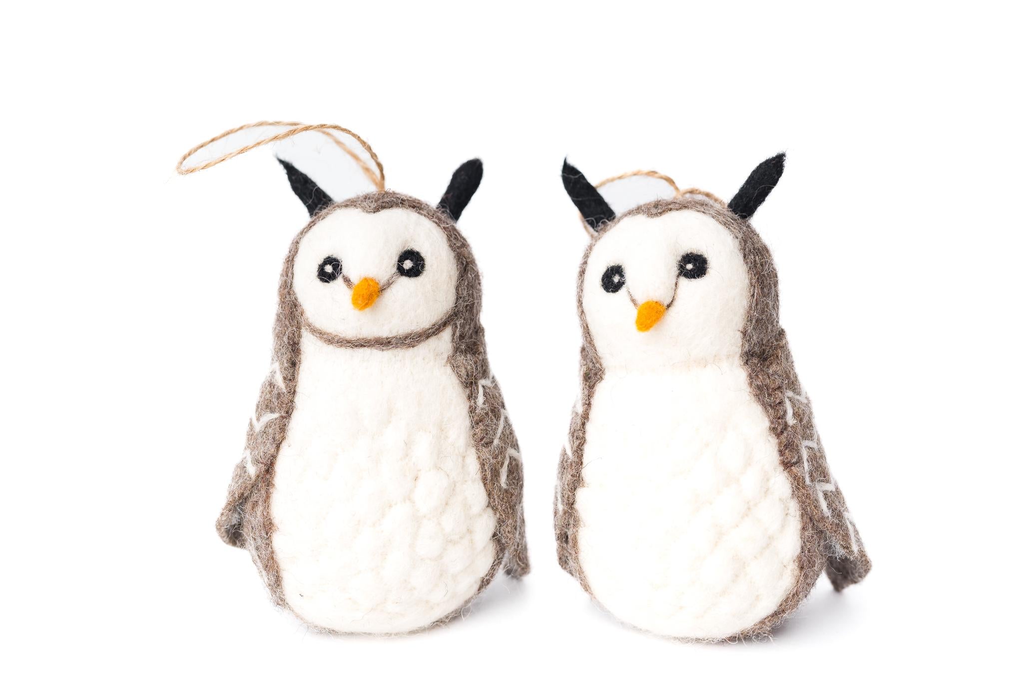 Anhänger Weihnachtseule I Deko aus Filz I Winter I Weihnachtsbaum I Herbstdeko I Anhänger aus Filz I Waldtiere I Schleiereule