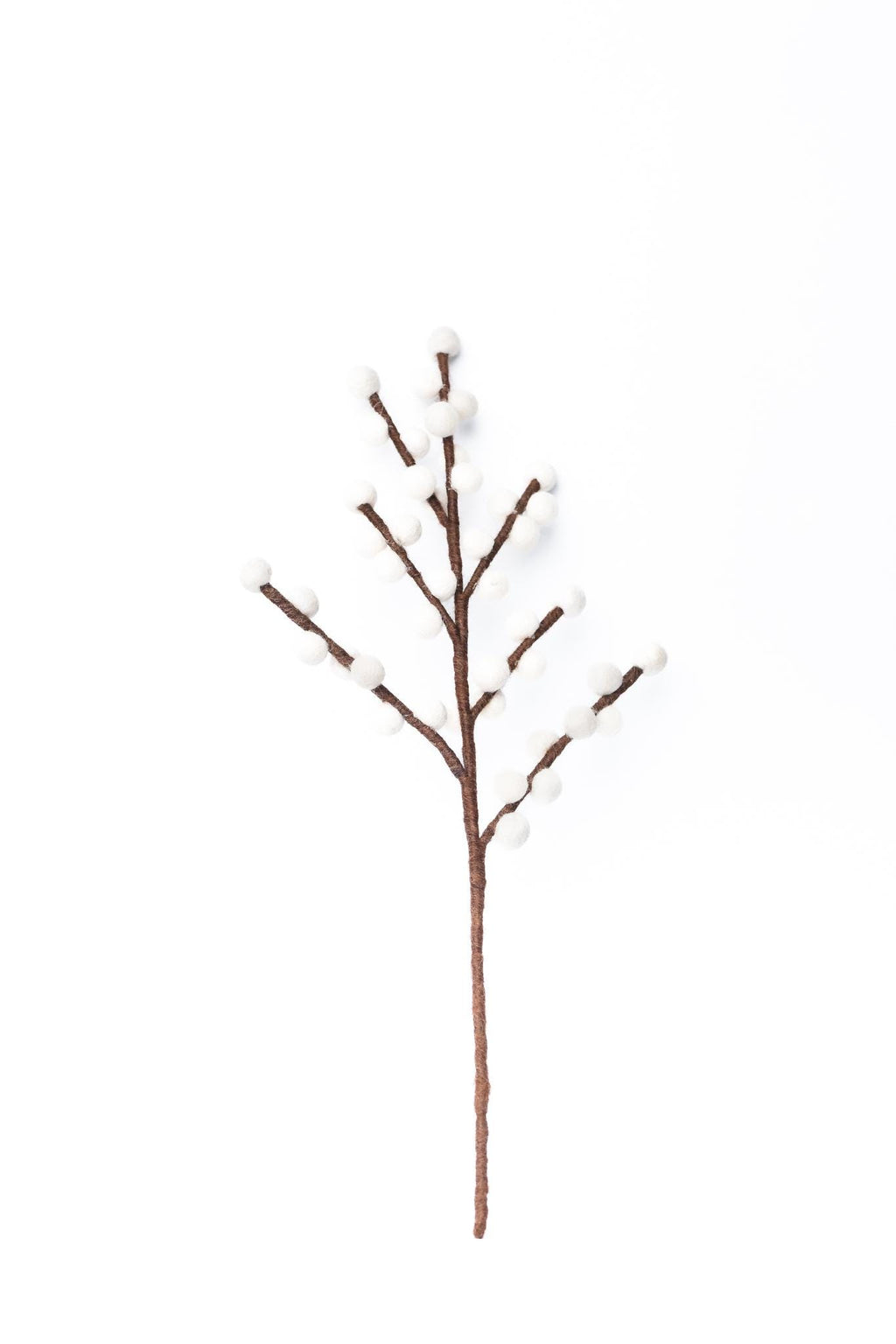 Beerenzweig weiß I handgefilzter Zweig I Dekoration I Blumenstrauß I Winterbeere I Schneebeere