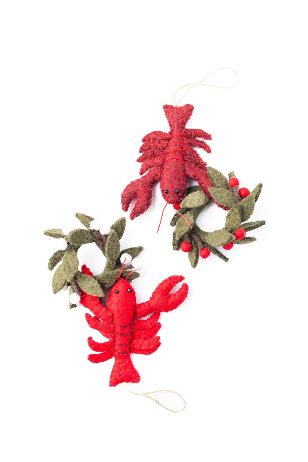 Anhänger Weihnachtshummer I Deko aus Filz I Winter I Weihnachtsbaum I ausgefallene Weihnachtsdeko I Anhänger Filz I Weihnachtskranz I Hummer
