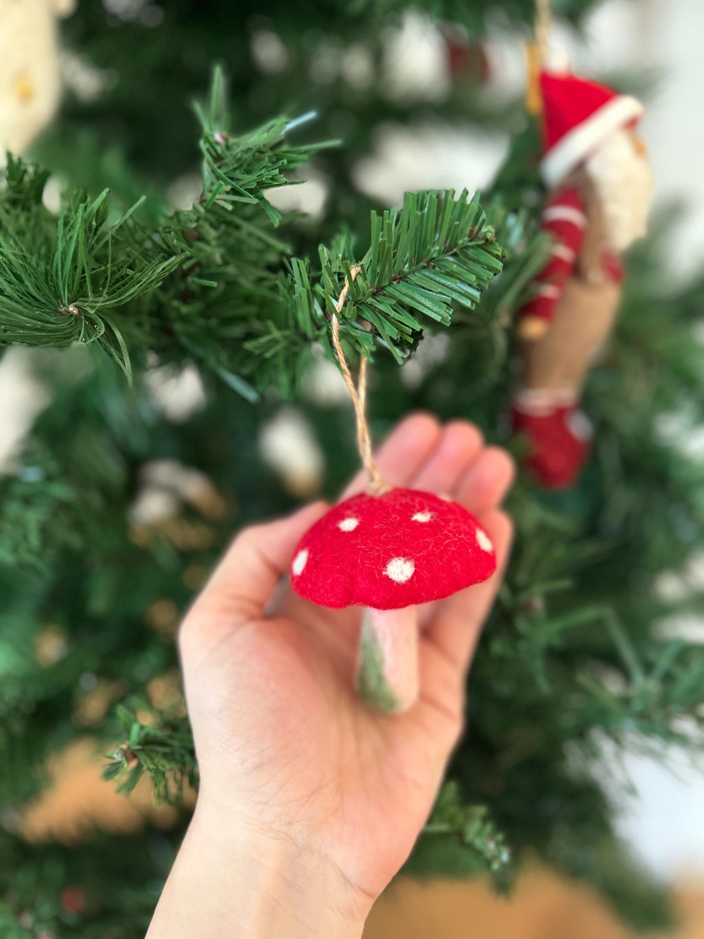 Weihnachtsanhänger Pilz I Christbaumschmuck Weihnachtsdeko I Fliegenpilz I Winter Weihnachtsbaum I Pilzanhänger