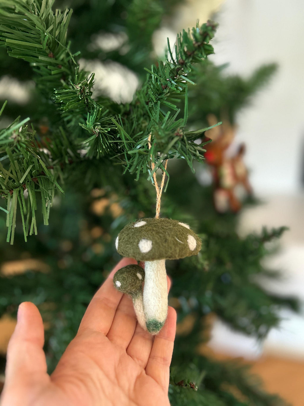 Weihnachtsanhänger Pilz I Christbaumschmuck Weihnachtsdeko I Fliegenpilz I Winter Weihnachtsbaum I Pilzanhänger