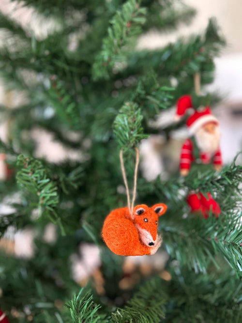 Anhänger Fuchs I Deko aus Filz I Winter I Weihnachtsbaum I Herbstdeko I Anhänger aus Filz I Waldtiere