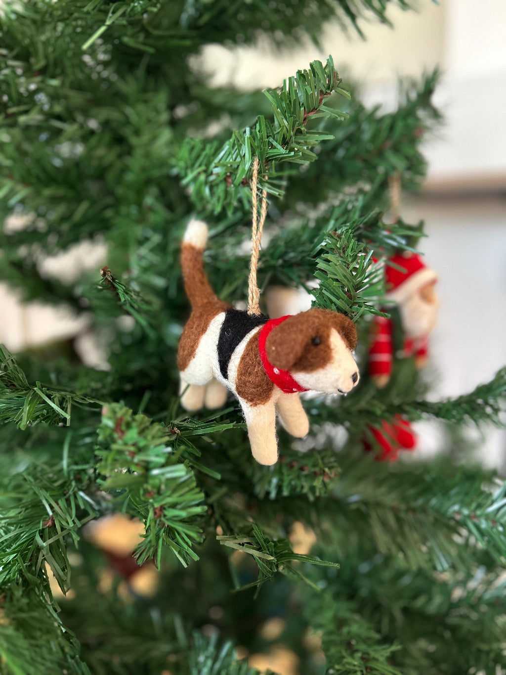 Weihnachtsanhänger Hund Beagle I Filz Christbaumschmuck I Weihnachtsdeko I Weihnachtshund