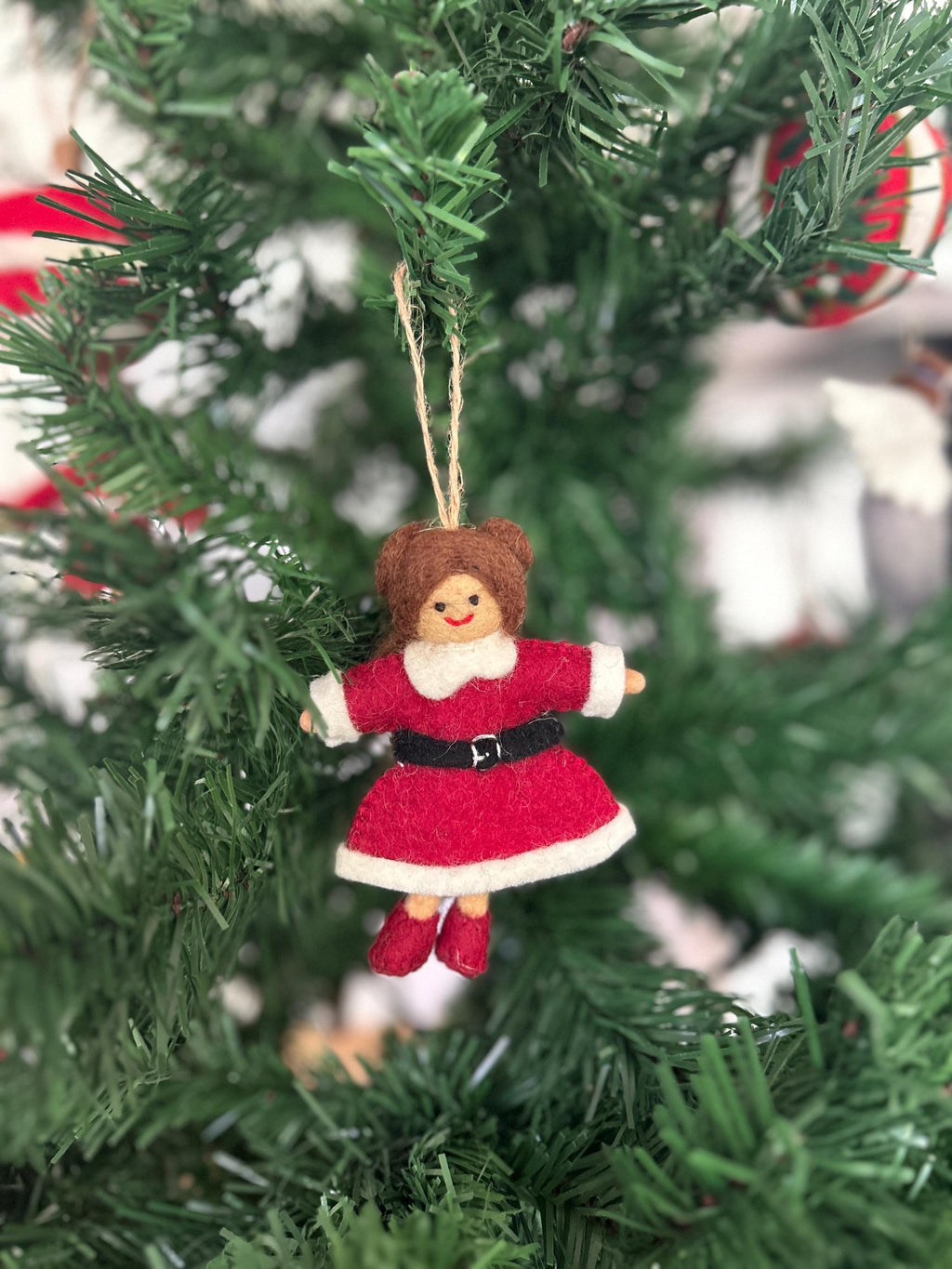 Weihnachtsanhänger Weihnachtsfrau I Christbaumschmuck Weihnachtsdeko I Winter Weihnachtsbaum I Miss Santa