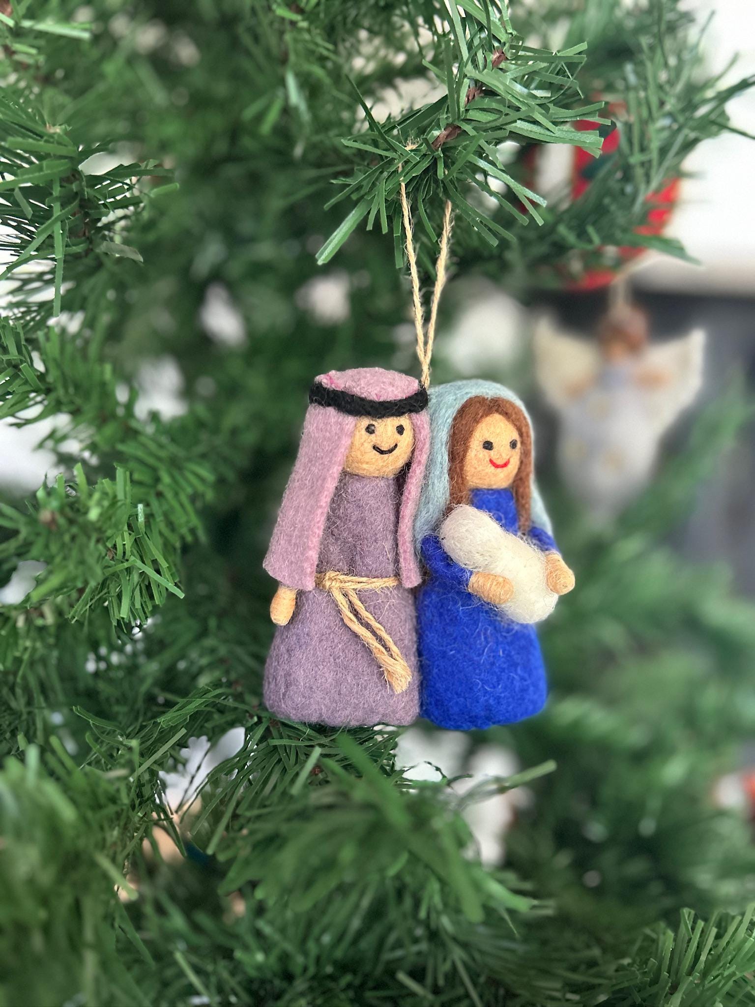 Weihnachtsanhänger Maria und Josef I Christbaumschmuck Weihnachtsdeko I Winter Weihnachtsbaum I Heilige Familie