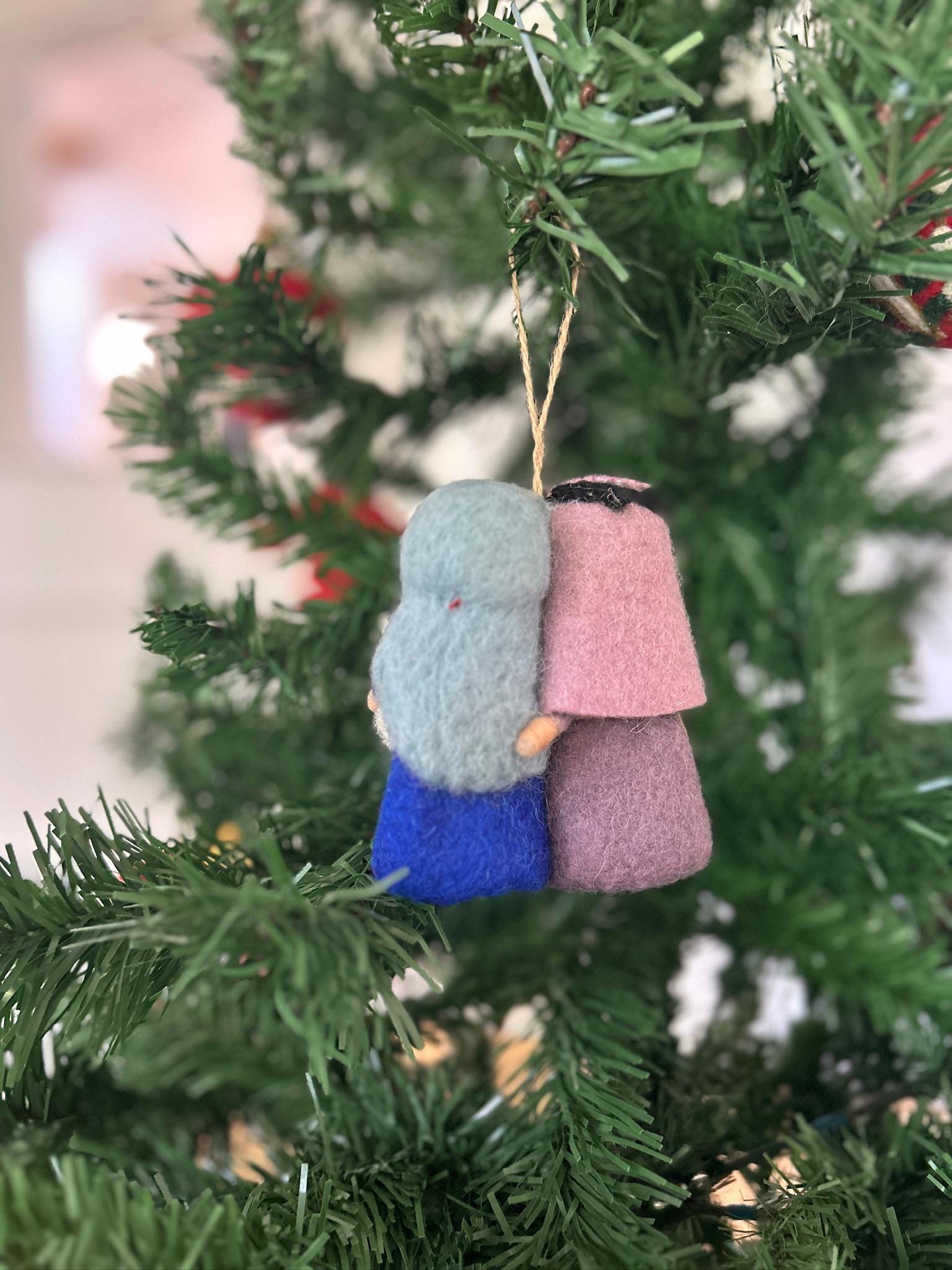 Weihnachtsanhänger Maria und Josef I Christbaumschmuck Weihnachtsdeko I Winter Weihnachtsbaum I Heilige Familie