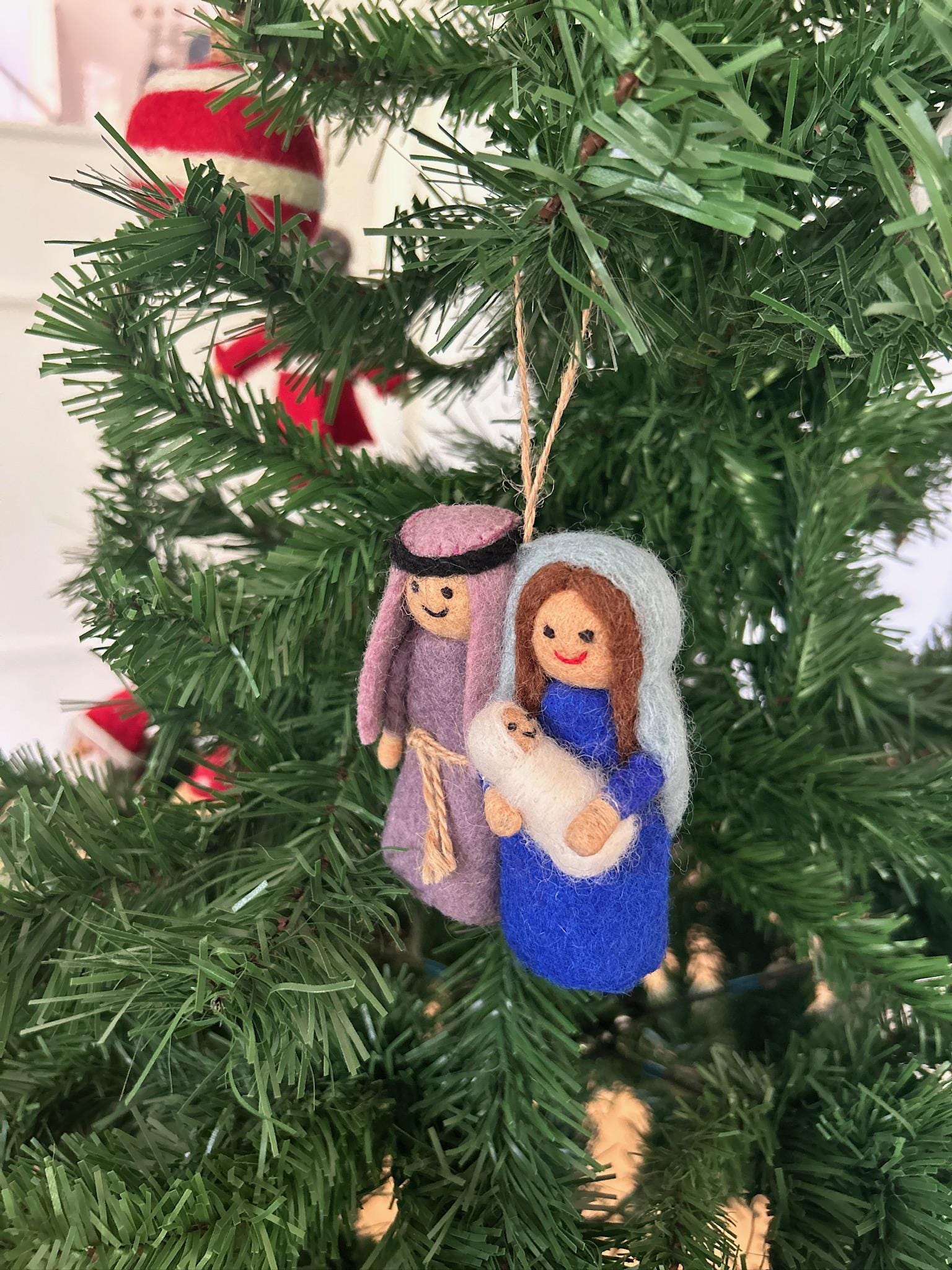 Weihnachtsanhänger Maria und Josef I Christbaumschmuck Weihnachtsdeko I Winter Weihnachtsbaum I Heilige Familie