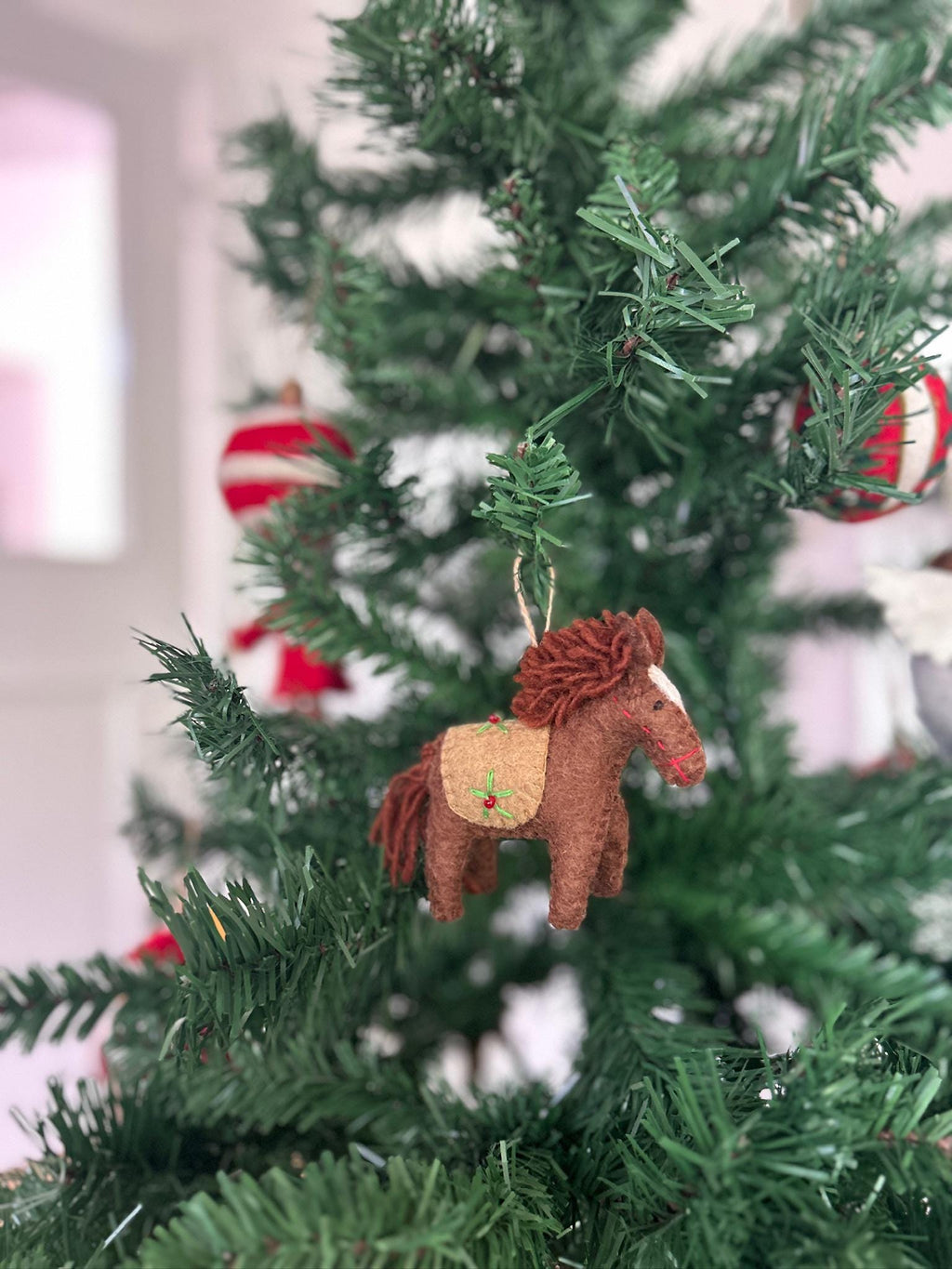 Weihnachtsanhänger Pferd I Filz Christbaumschmuck I Weihnachtsdeko Pferdchen