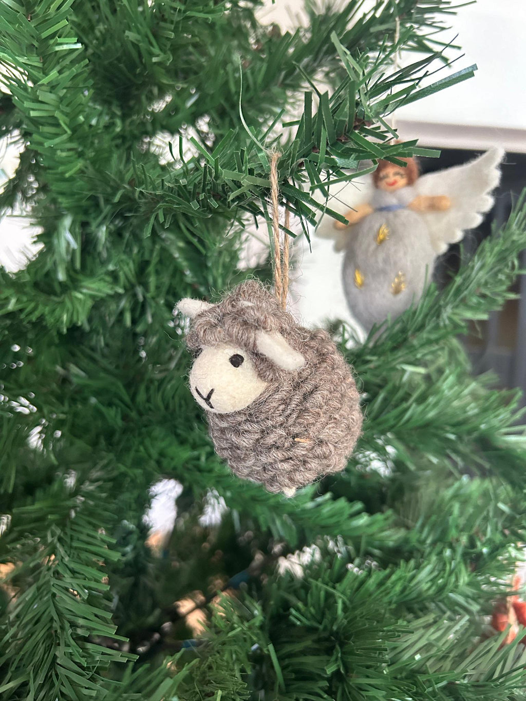 Weihnachtsanhänger Schaf grauI Christbaumschmuck Weihnachtsdeko I Winter Weihnachtsbaum I Weihnachtsschaf