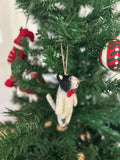Weihnachtsanhänger Katze mit Fliege I Christbaumschmuck Weihnachtsdeko I Winter Weihnachtsbaum I Weihnachtskatze
