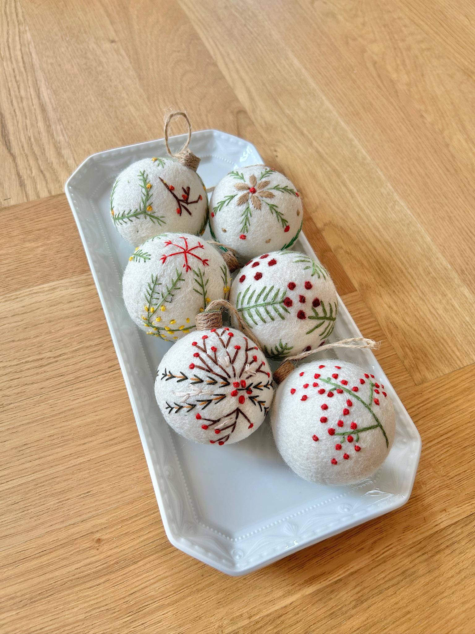 Weihnachtskugel aus Filz handgemacht I Weihnachtsdeko I Anhänger I Kugeln handgemacht I Weihnachtsschmuck I Christbaumkugel Filz I