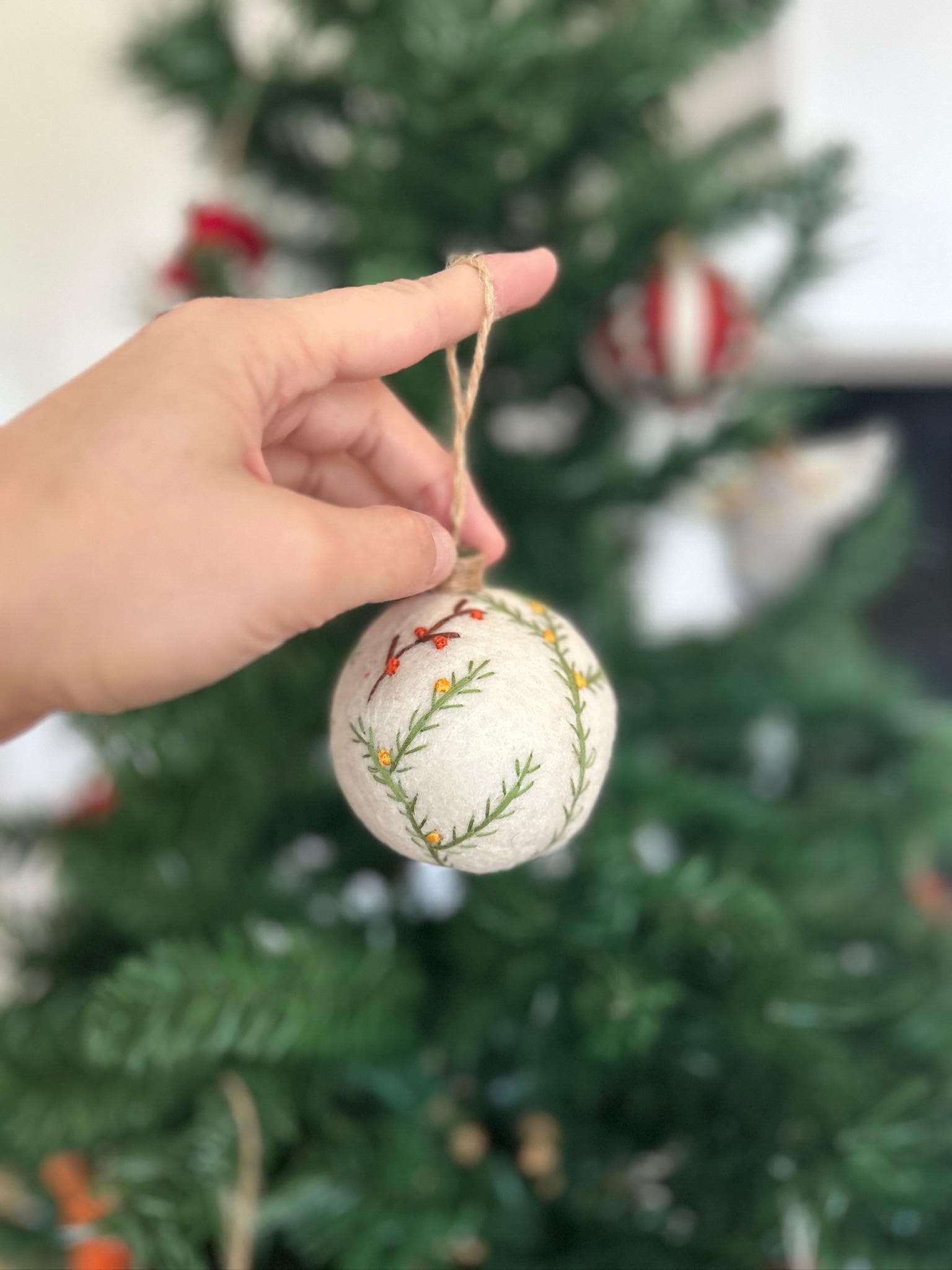 Weihnachtskugel aus Filz handgemacht I Weihnachtsdeko I Anhänger I Kugeln handgemacht I Weihnachtsschmuck I Christbaumkugel Filz I
