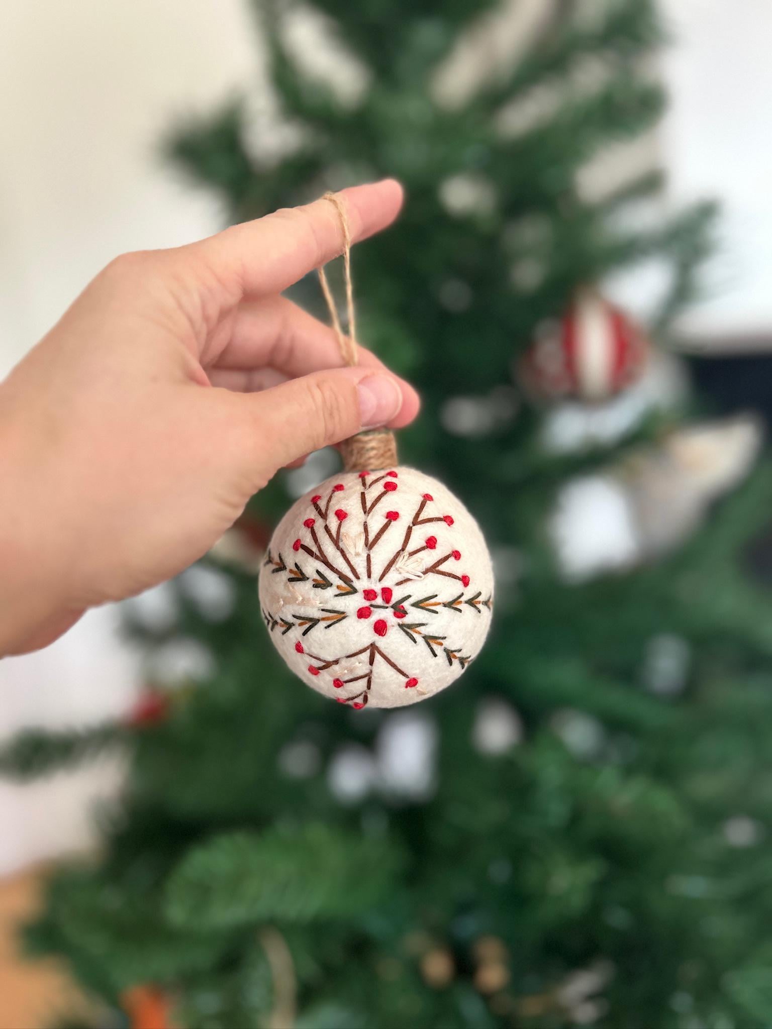 Weihnachtskugel aus Filz handgemacht I Weihnachtsdeko I Anhänger I Kugeln handgemacht I Weihnachtsschmuck I Christbaumkugel Filz I