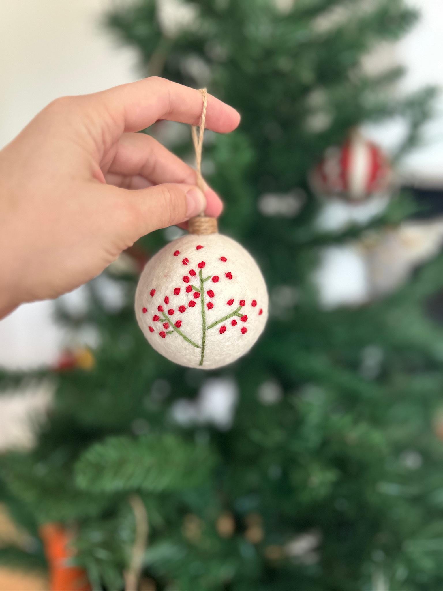 Weihnachtskugel aus Filz handgemacht I Weihnachtsdeko I Anhänger I Kugeln handgemacht I Weihnachtsschmuck I Christbaumkugel Filz I