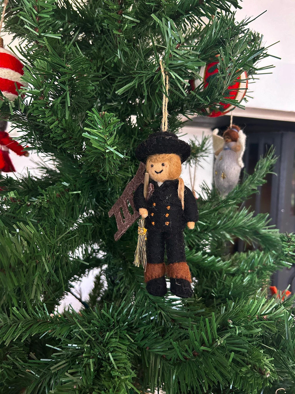 Weihnachtsanhänger Schornsteinfeger I Christbaumschmuck Weihnachtsdeko I Winter Weihnachtsbaum I Silvesterdeko I Glücksbringer
