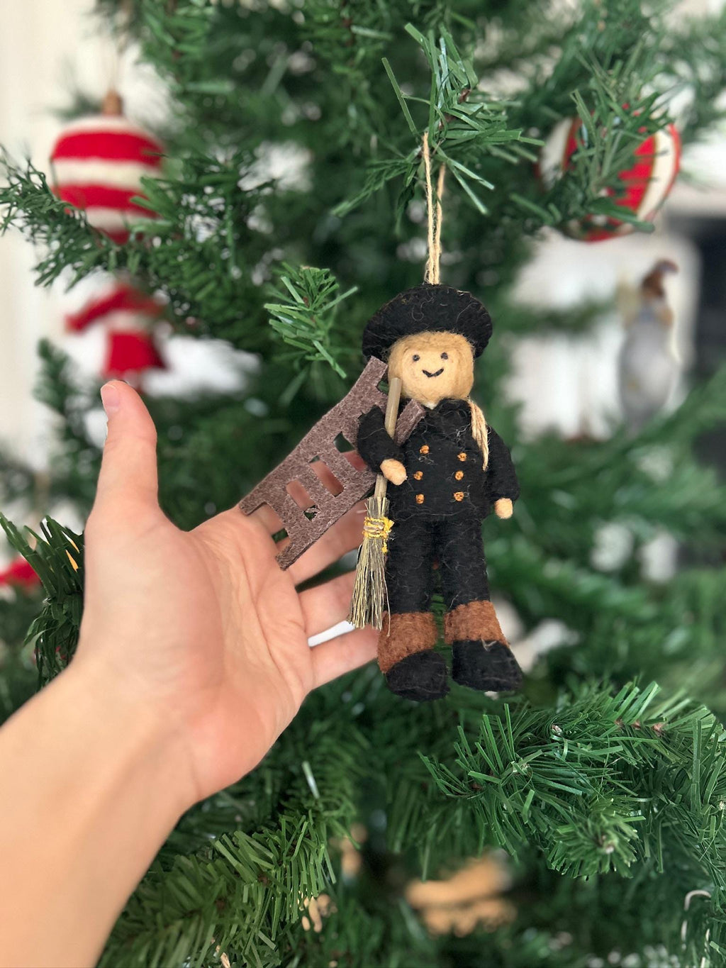 Weihnachtsanhänger Schornsteinfeger I Christbaumschmuck Weihnachtsdeko I Winter Weihnachtsbaum I Silvesterdeko I Glücksbringer