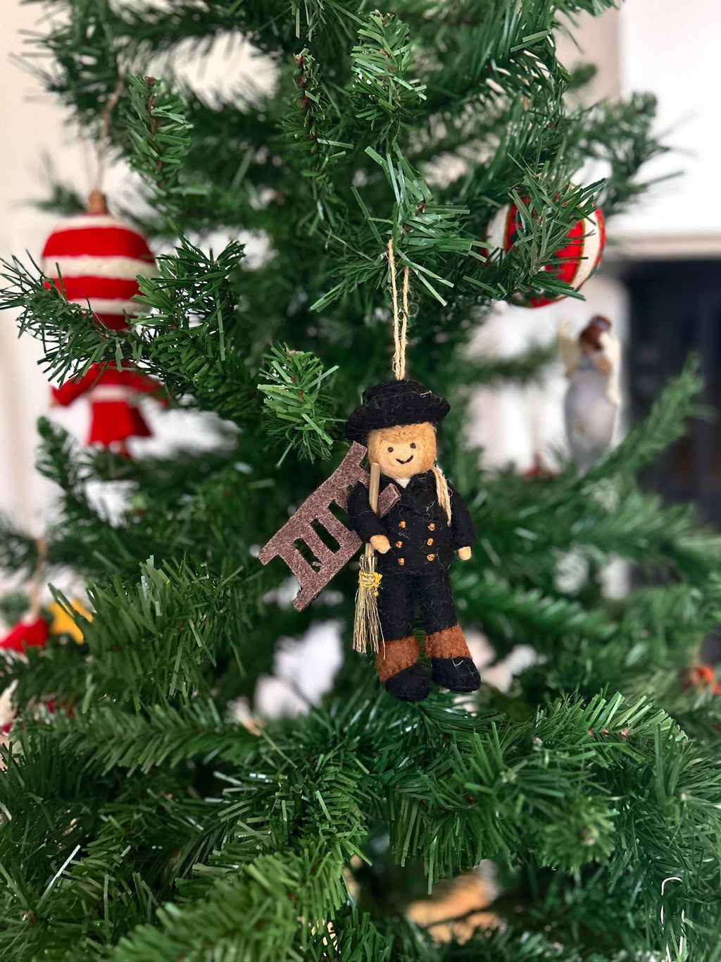 Weihnachtsanhänger Schornsteinfeger I Christbaumschmuck Weihnachtsdeko I Winter Weihnachtsbaum I Silvesterdeko I Glücksbringer