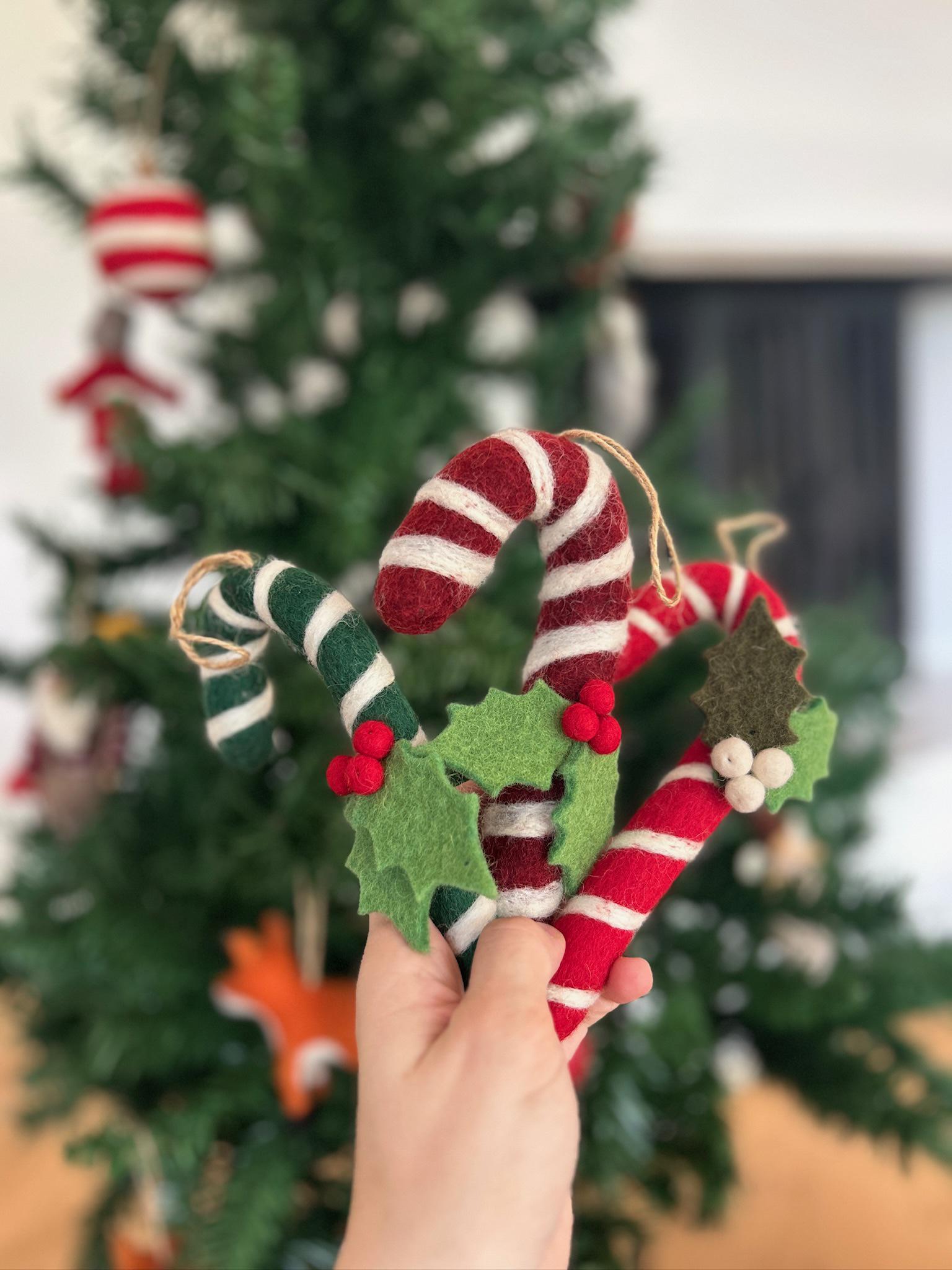 Weihnachtsanhänger Zuckerstange I Christbaumschmuck Weihnachtsdeko I Winter Weihnachtsbaum