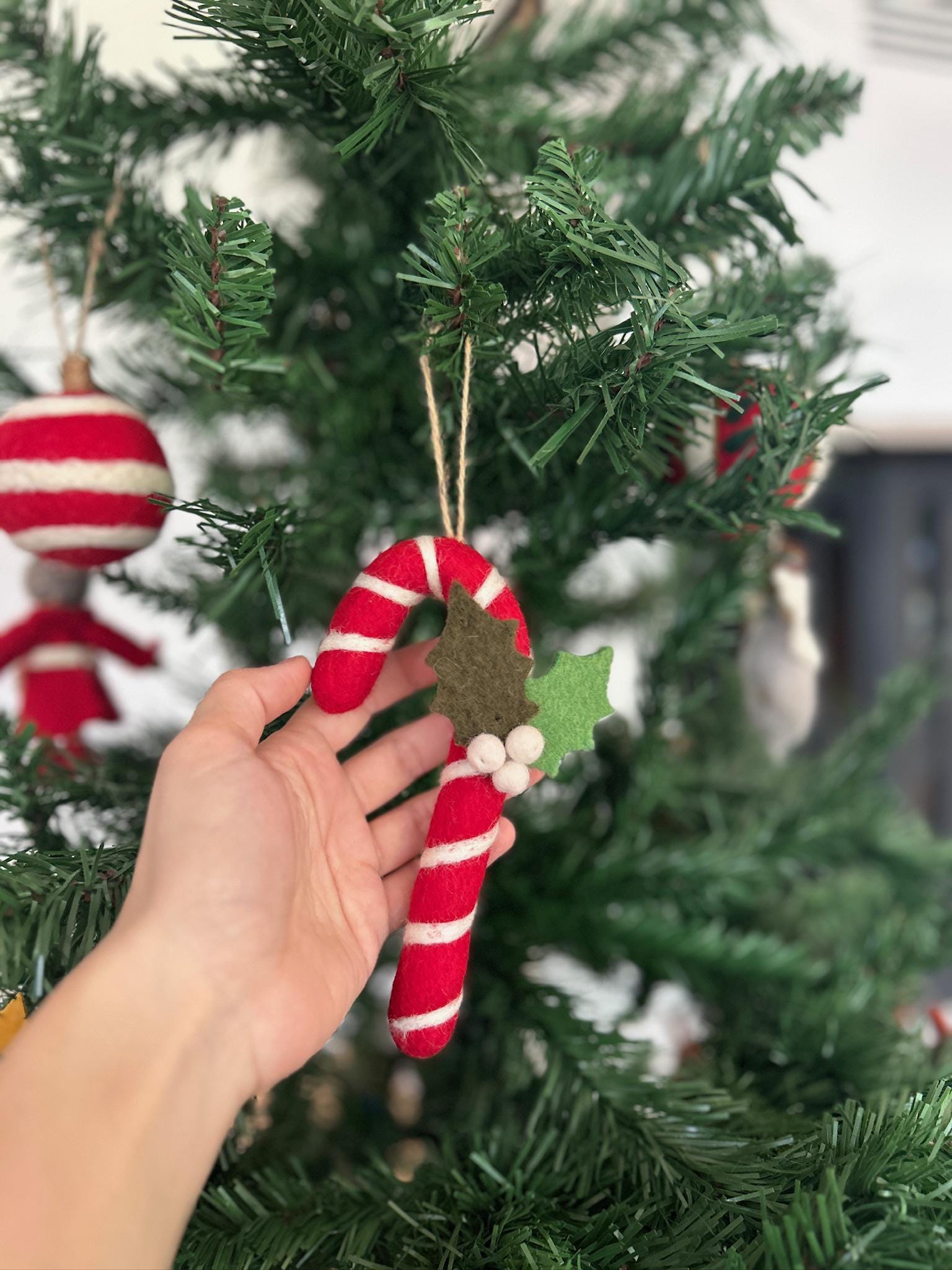 Weihnachtsanhänger Zuckerstange I Christbaumschmuck Weihnachtsdeko I Winter Weihnachtsbaum