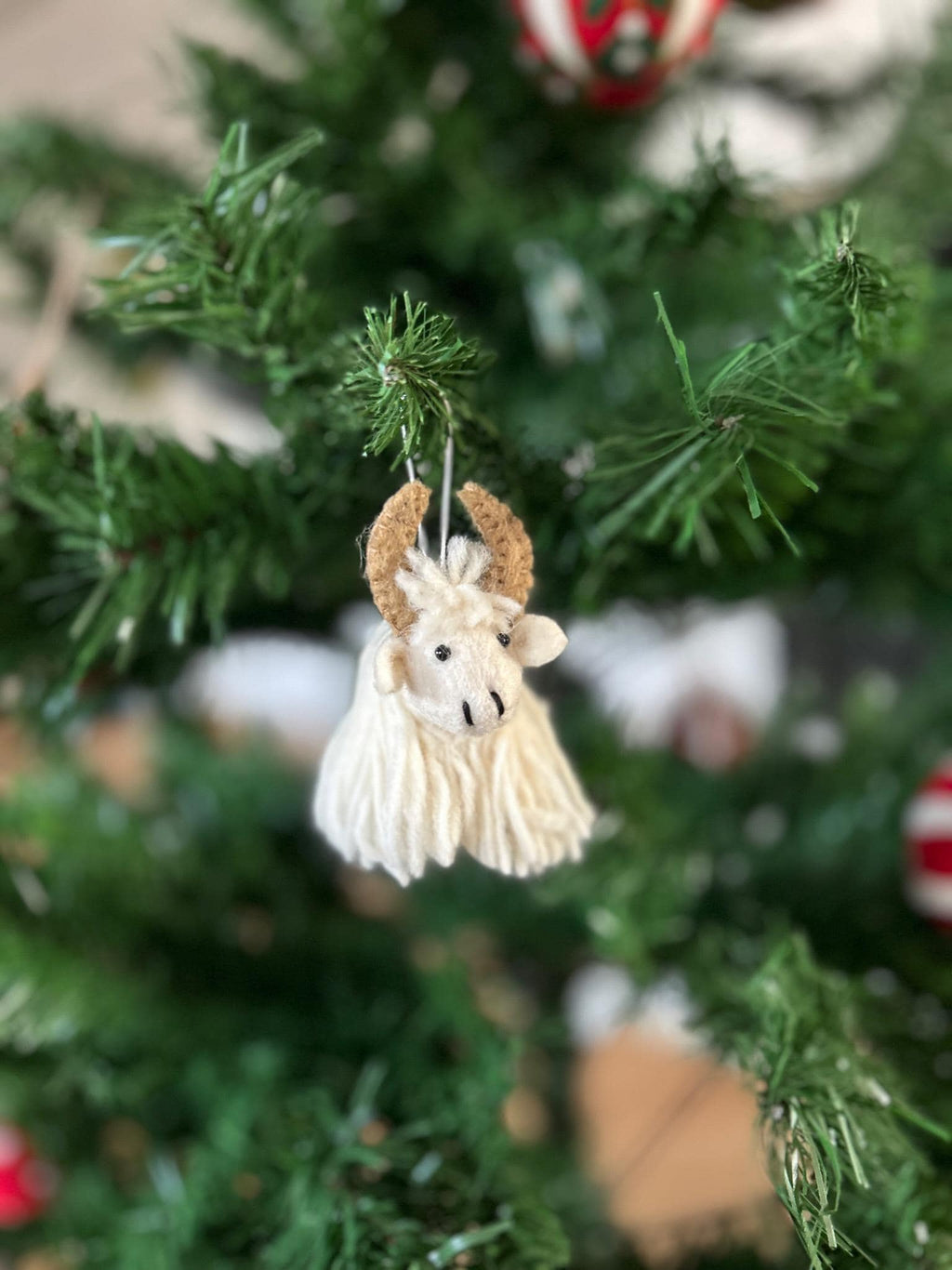 Filzanhänger Yak I Osterdeko I Christbaumschmuck I Weihnachtsdeko I Winter Weihnachtsbaum I Weihnachtsyak