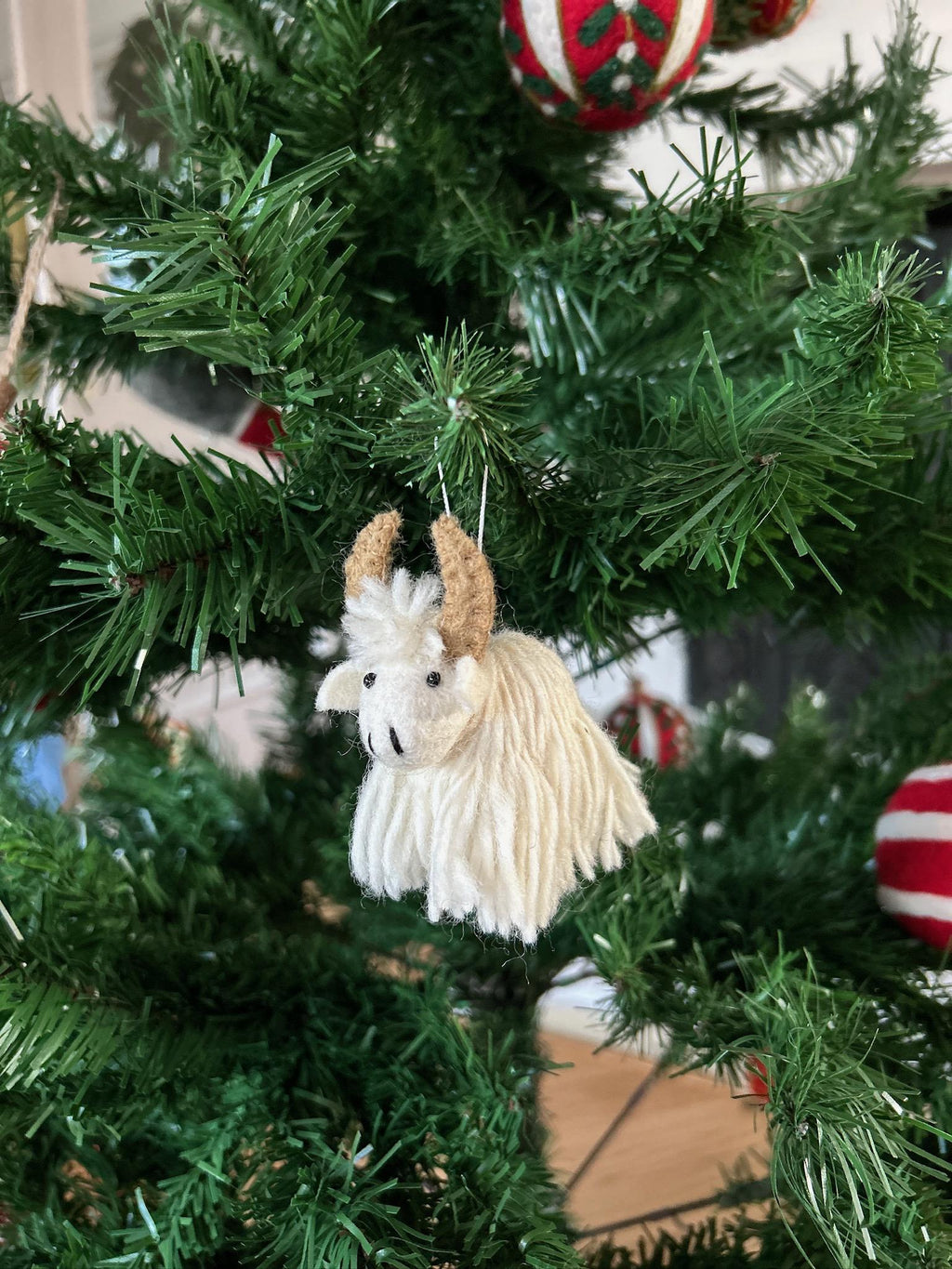 Filzanhänger Yak I Osterdeko I Christbaumschmuck I Weihnachtsdeko I Winter Weihnachtsbaum I Weihnachtsyak