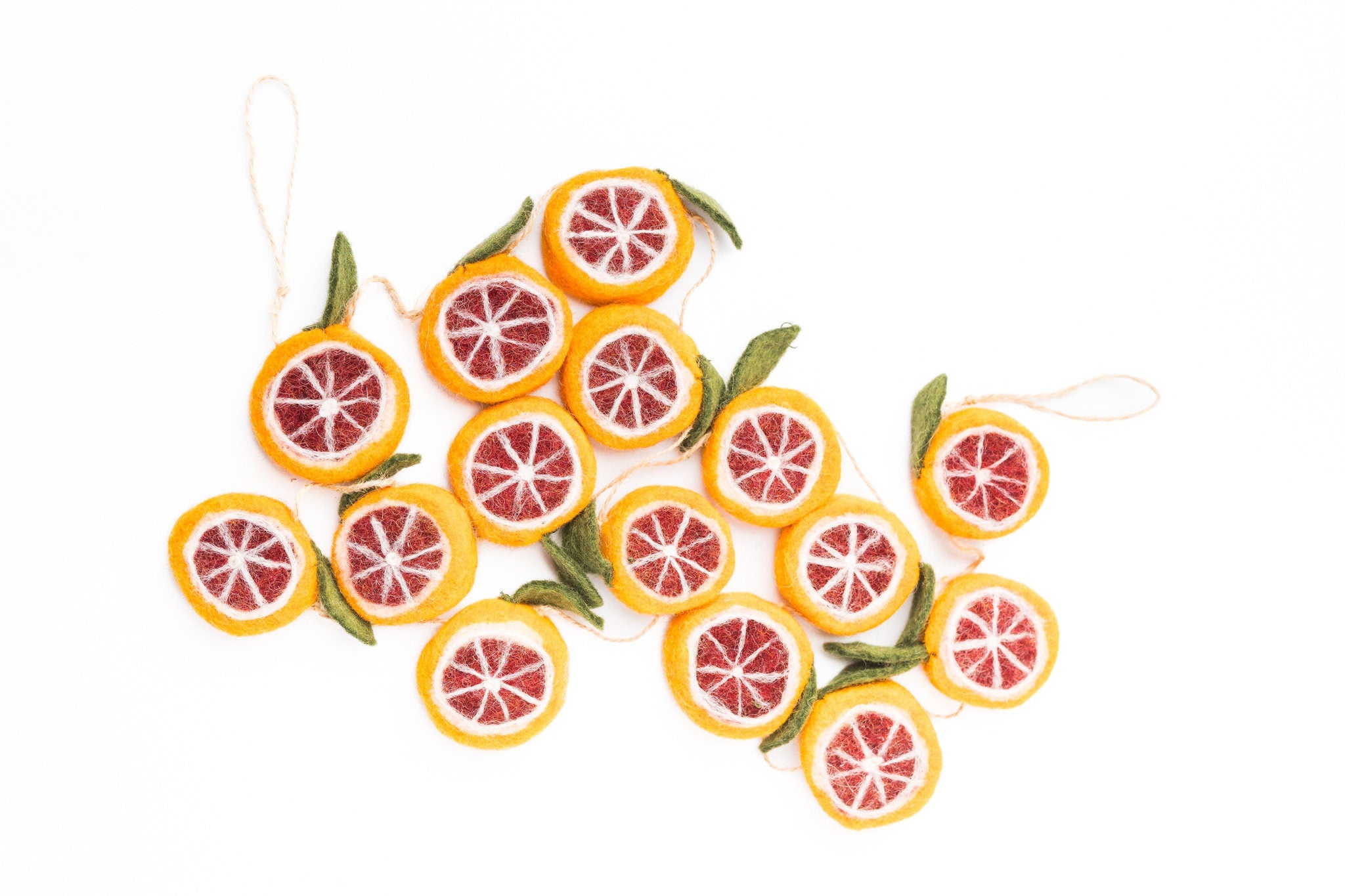 Weihnachtsgirlande Orangen I aus Filz handgemacht I Weihnachtsdeko I Christmas