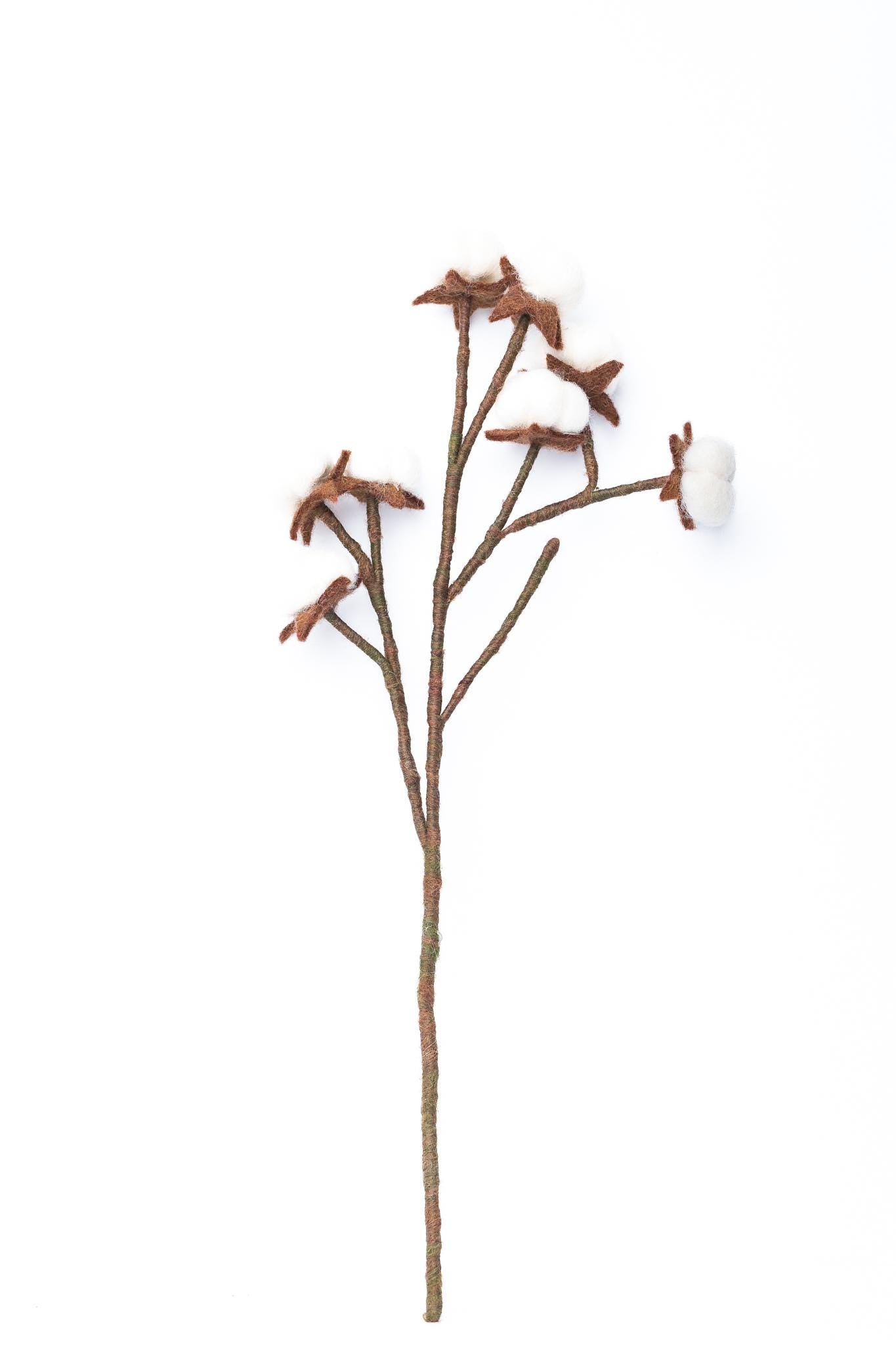 Baumwollzweig I Herbstzweig aus Filz I handgefilzter Zweig I Dekoration I Blumenstrauß I Winterdeko I Herbstdeko I
