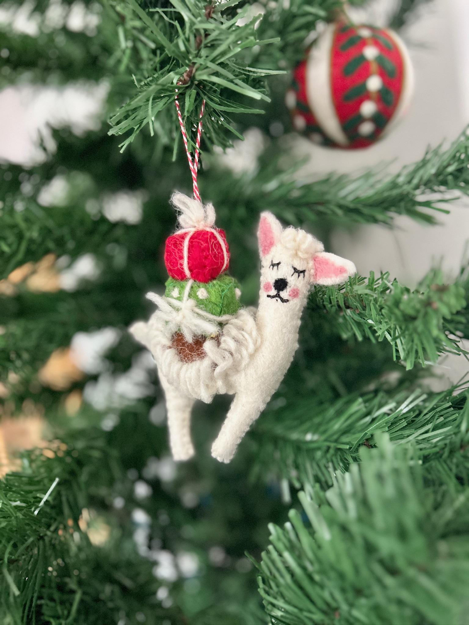 Anhänger Lama I Weihnachtslama I Weihnachtsanhänger I Christbaumschmuck I Weihnachtsdeko I Winter Weihnachtsbaum I Weihnachtslama I Alpaka