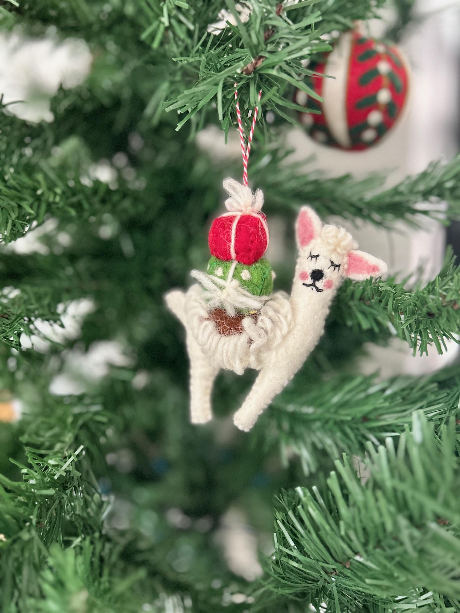 Anhänger Lama I Weihnachtslama I Weihnachtsanhänger I Christbaumschmuck I Weihnachtsdeko I Winter Weihnachtsbaum I Weihnachtslama I Alpaka