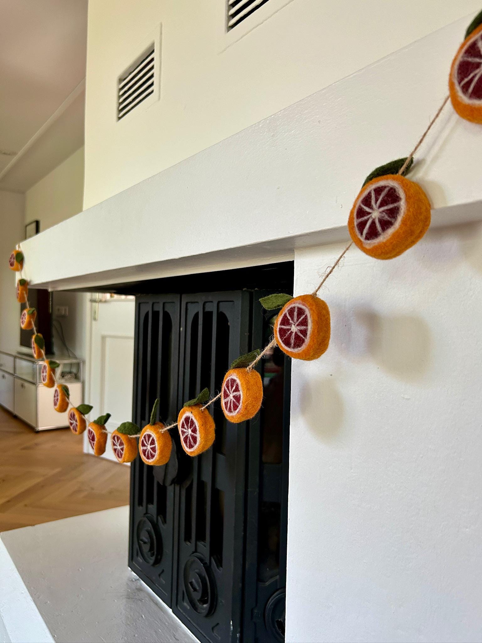 Weihnachtsgirlande Orangen I aus Filz handgemacht I Weihnachtsdeko I Christmas